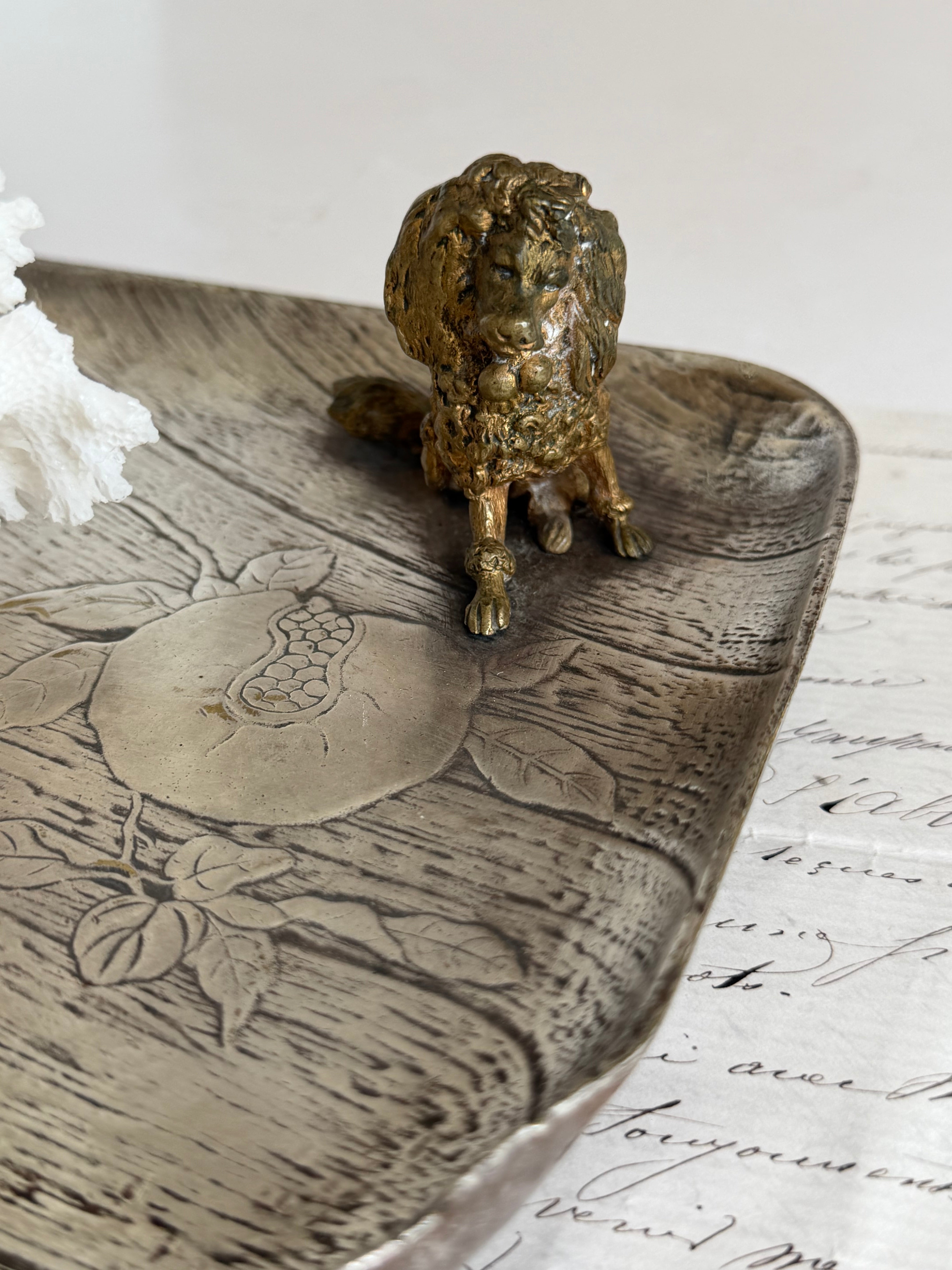 Antique Dog Tray