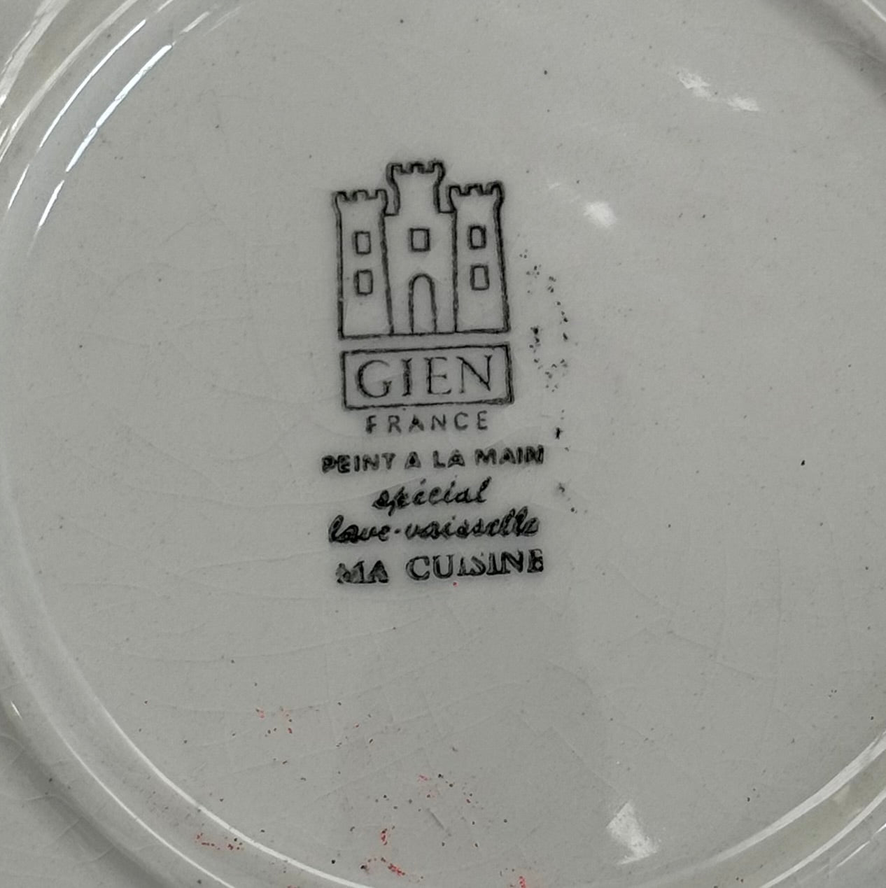 Vintage Gien France “Ma Cuisine” Cheese Plate (multiples)