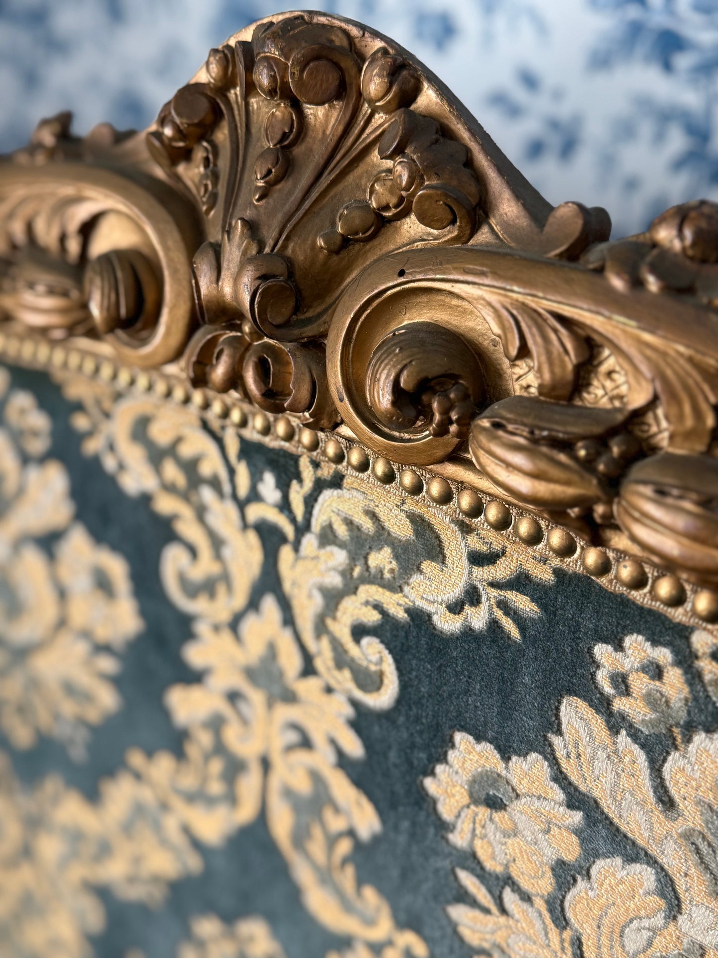 Antique French Rococo Revival Fire Screen