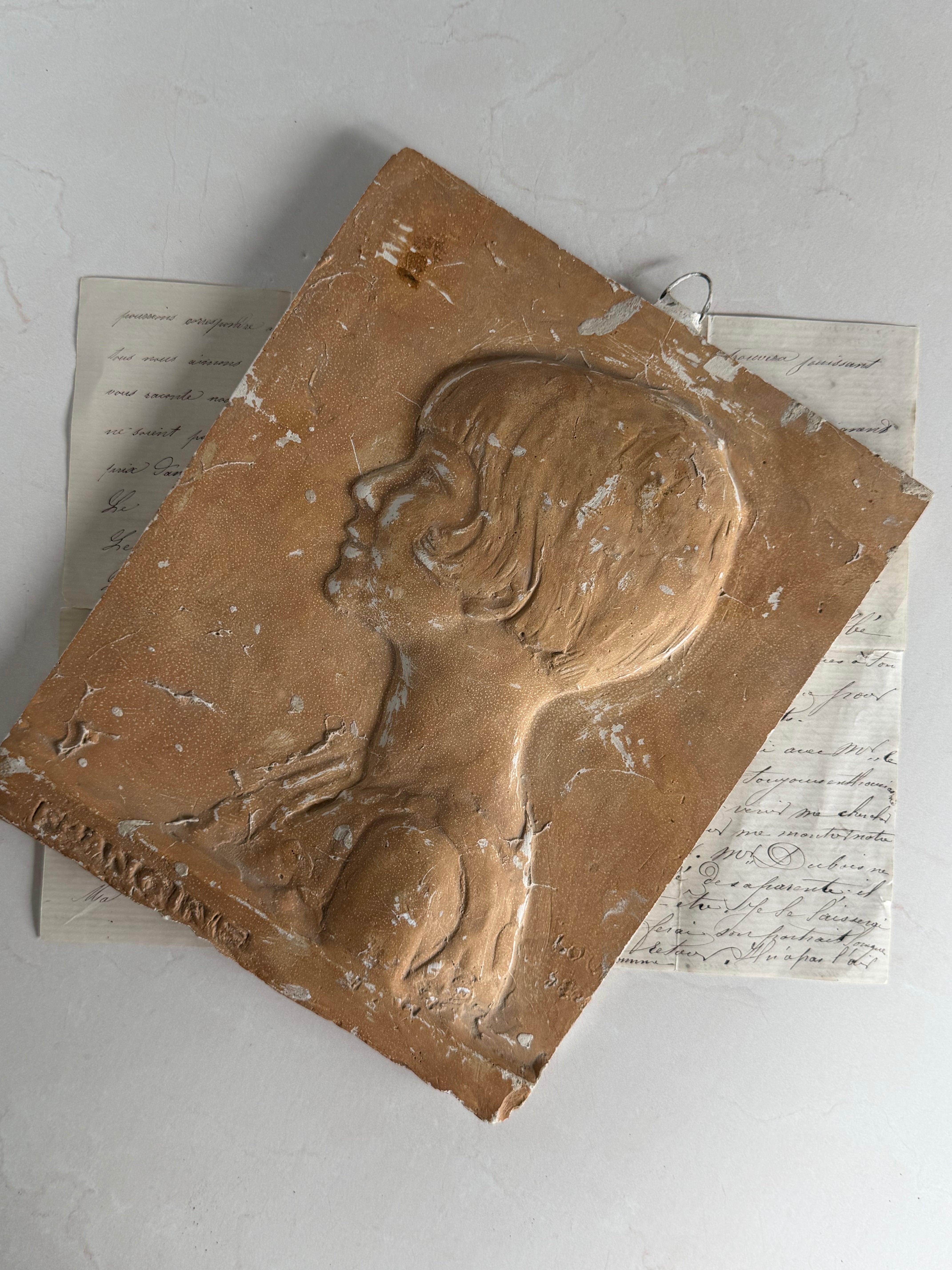 Louis Botinelly, "Francine" — Patinated Plaster Profile