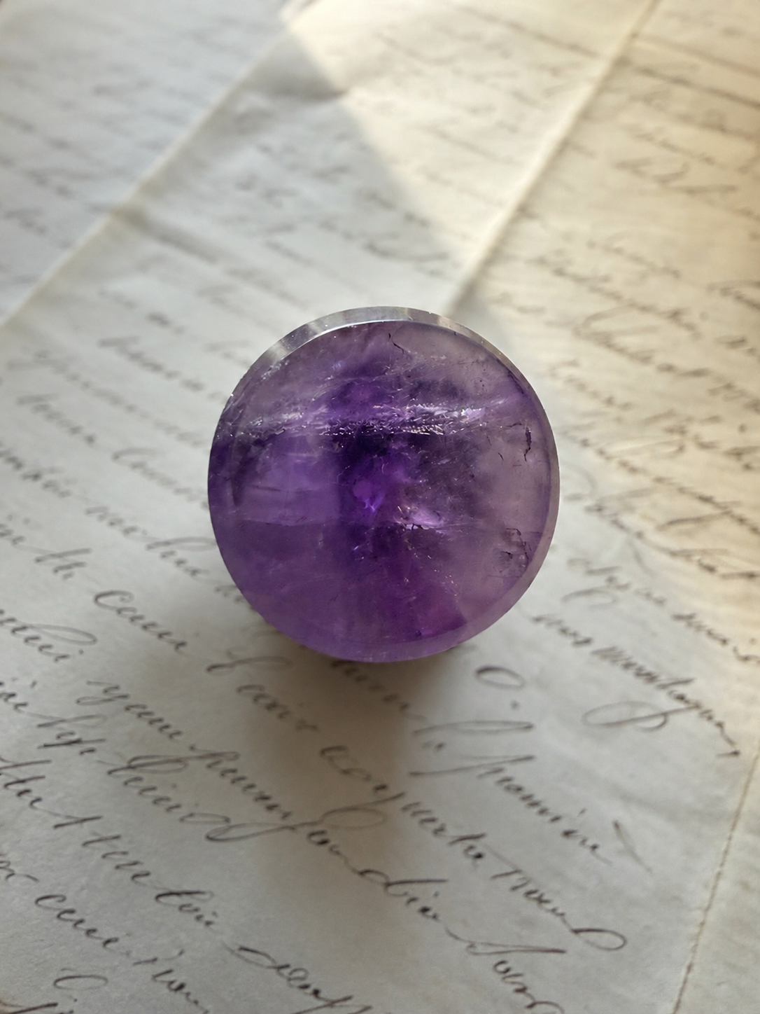 Faceted Amethyst Wax Seal Stamp