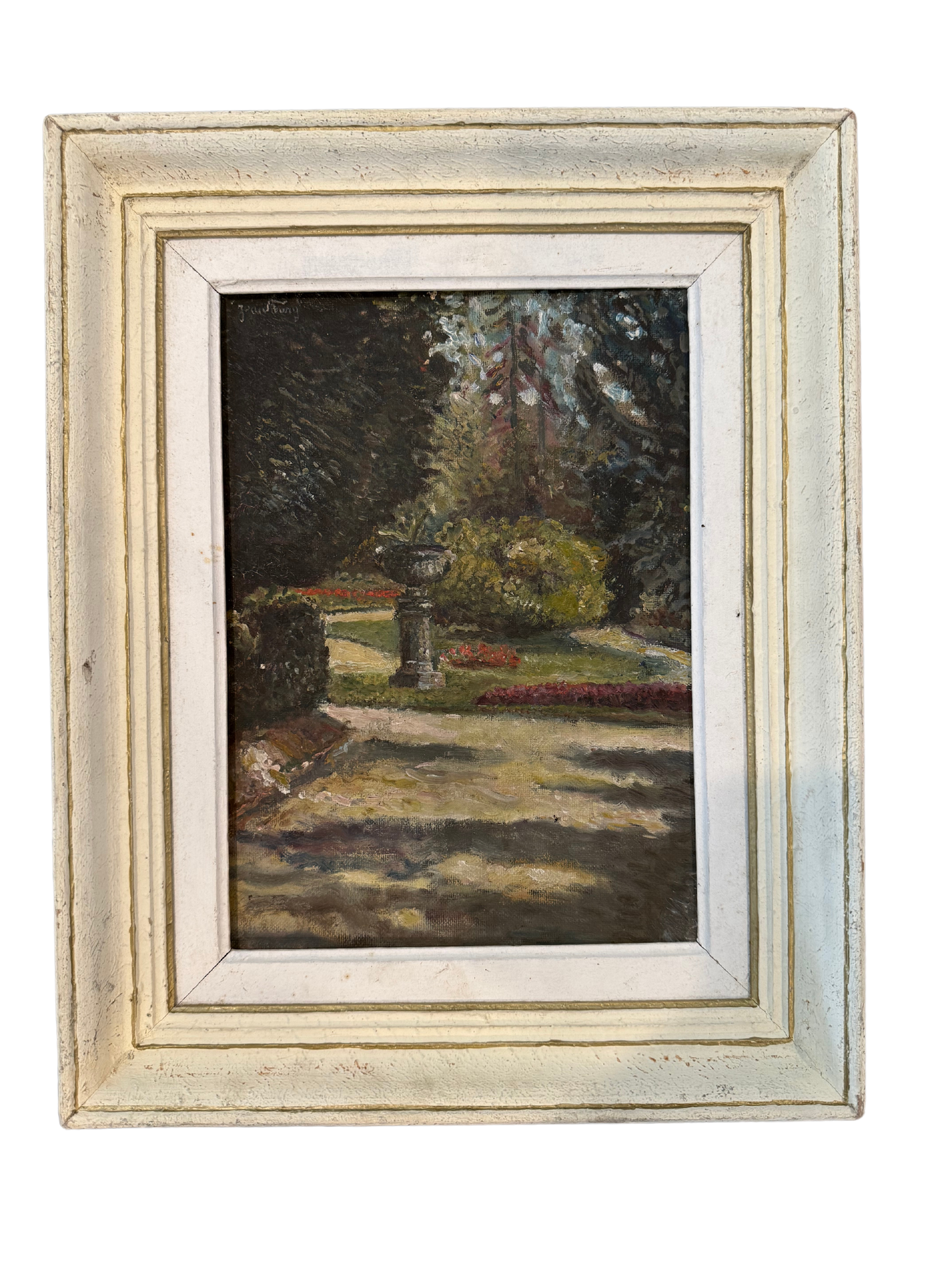 Antique French Garden Painting