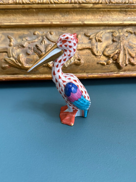 Herend Hand-Painted Porcelain Pelican