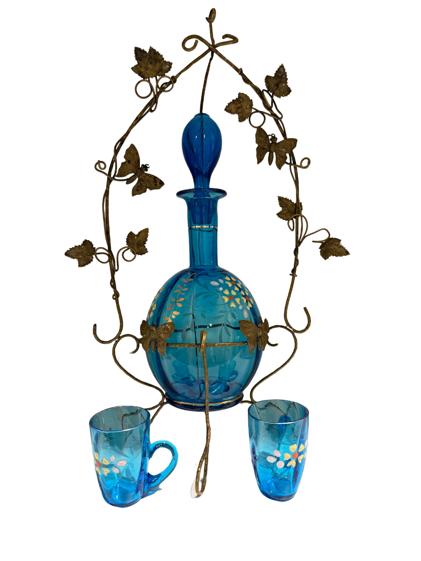 Antique Decanter & Cup Set