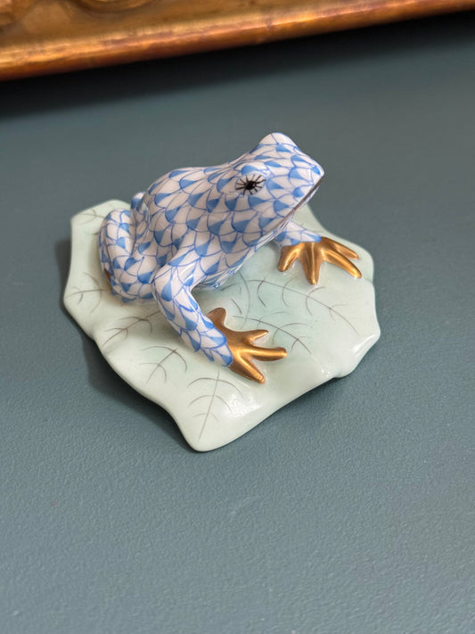 Herend Hand-Painted Porcelain Frog