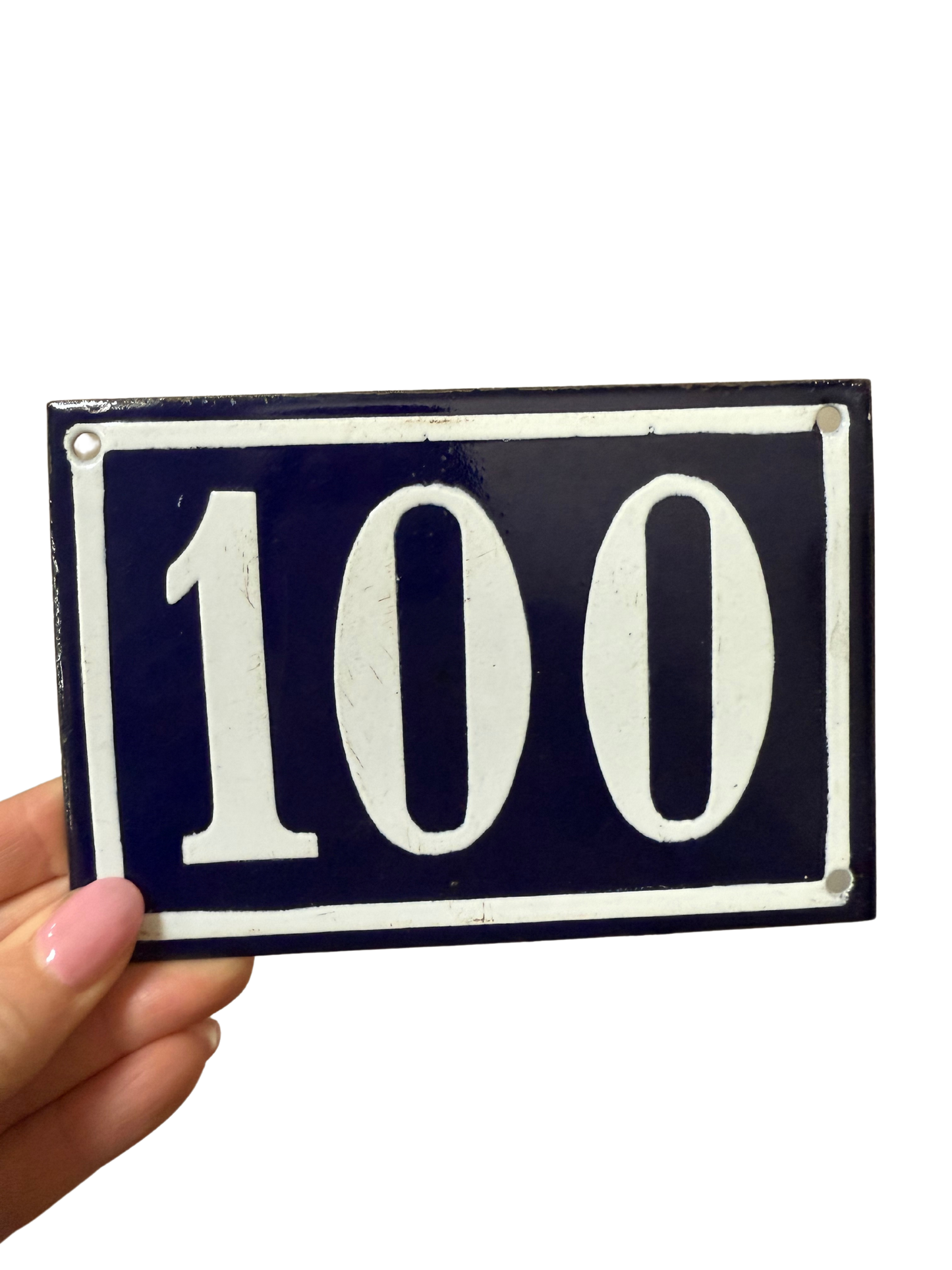 French Enamel House Number Sign