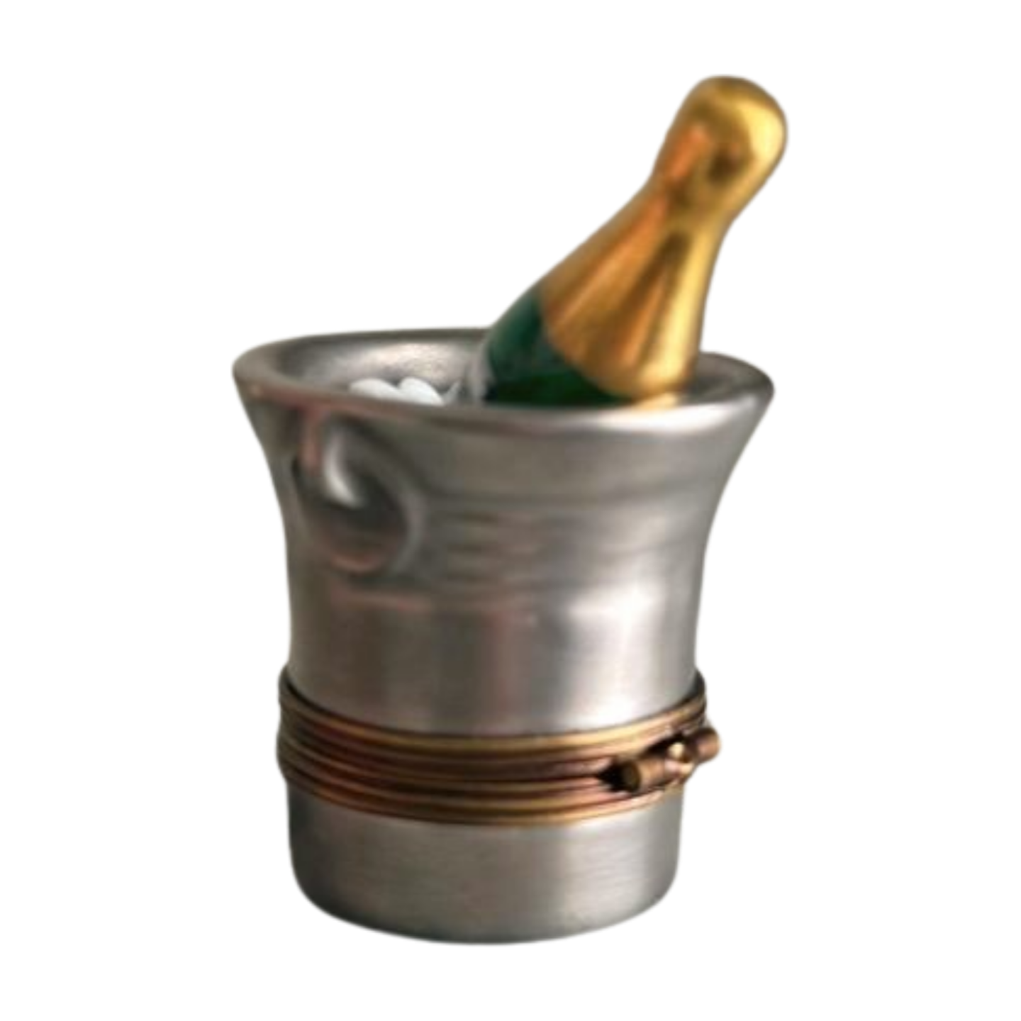 Limoges Champagne Bucket Trinket Box