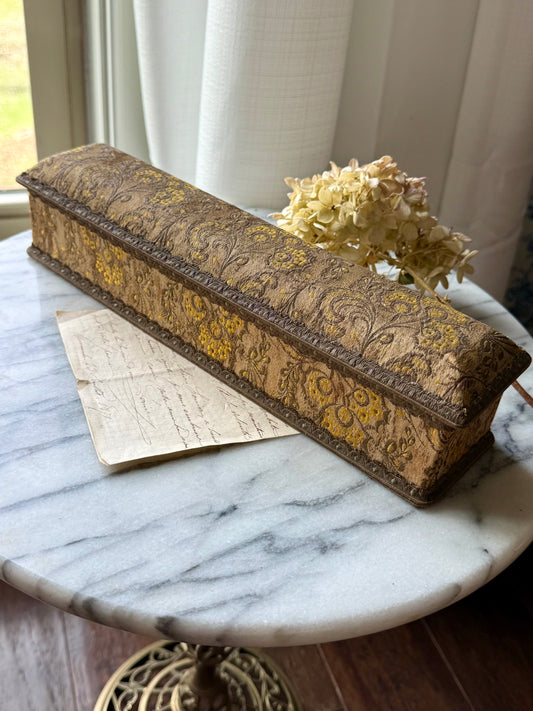 Antique French Fabric Box