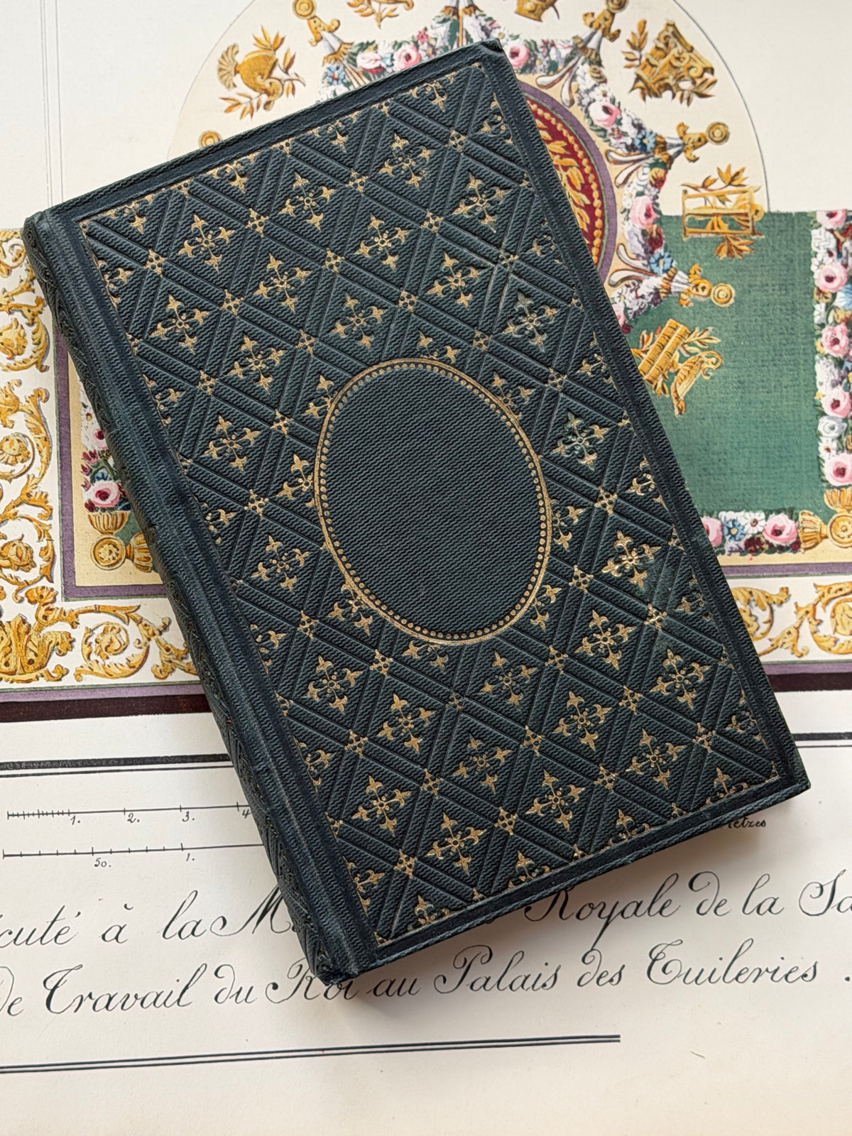 Antique French Gilt-Stamped Book, Jeanne de Montfort, Mégard, Rouen, 1858