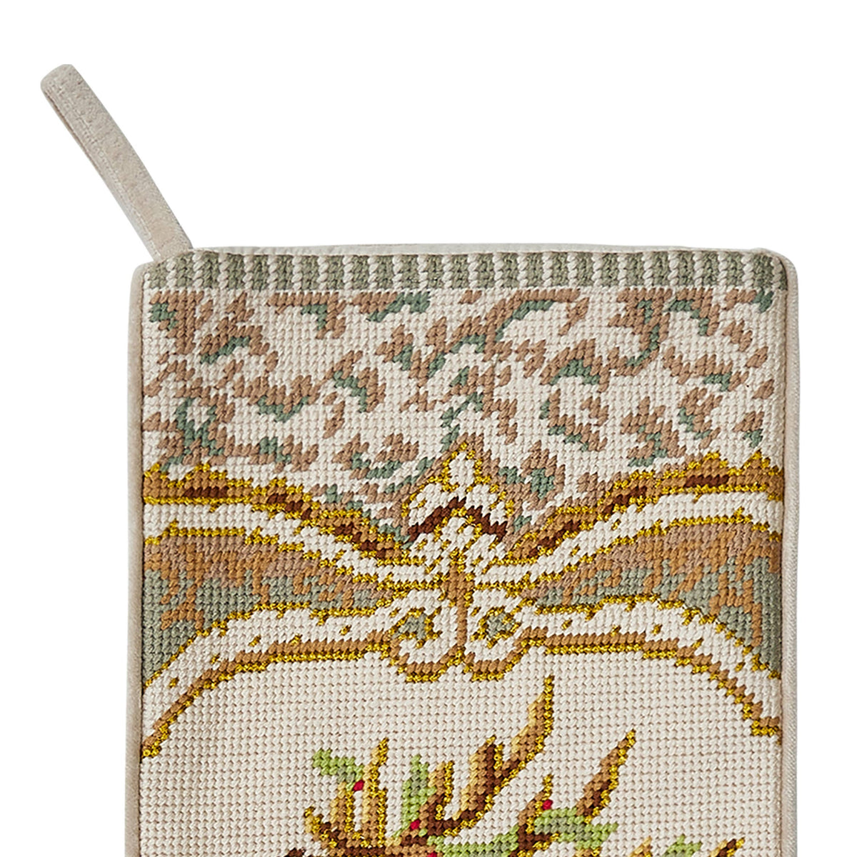 Reindeer Embroidered Stocking