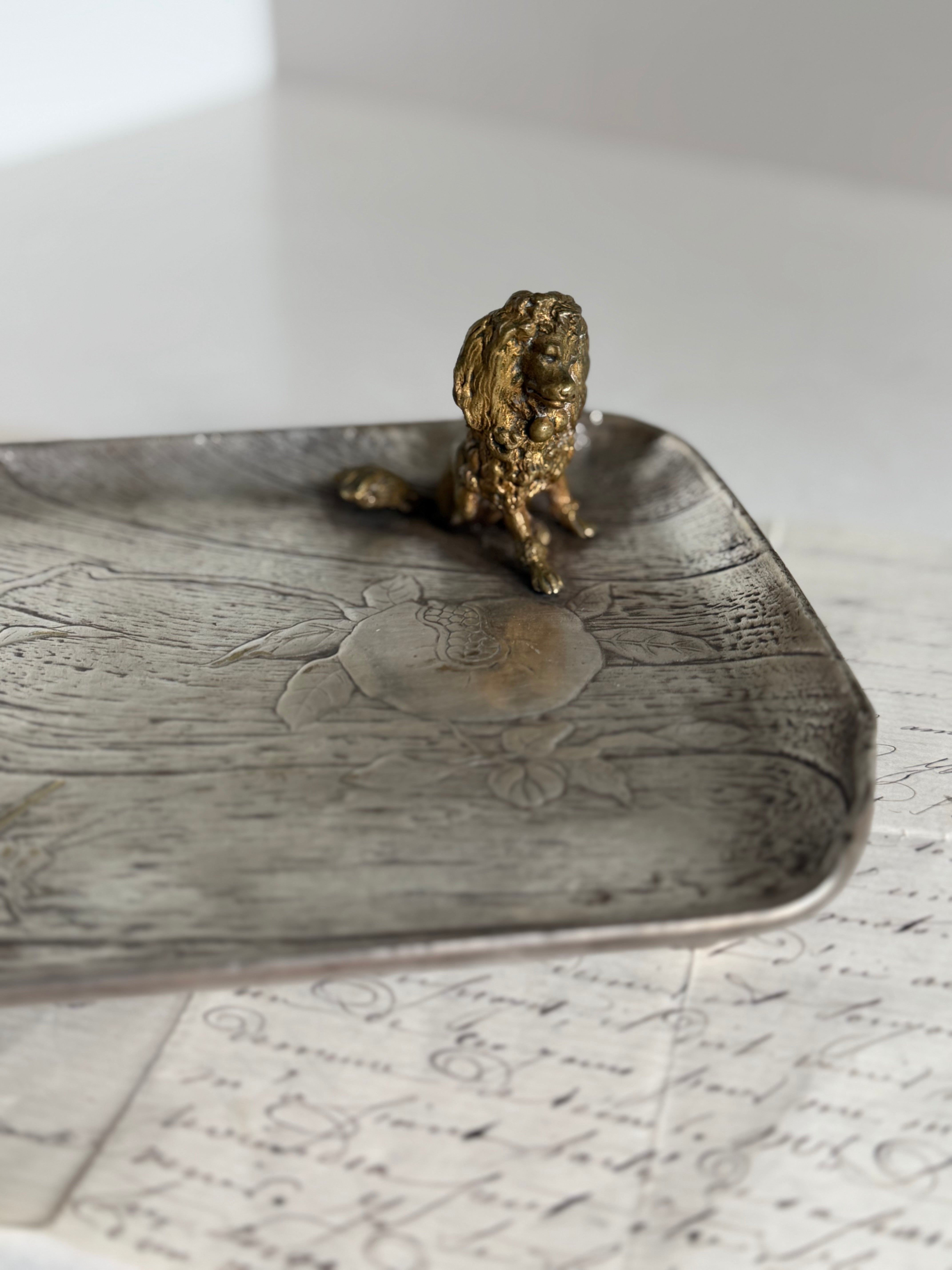 Antique Dog Tray