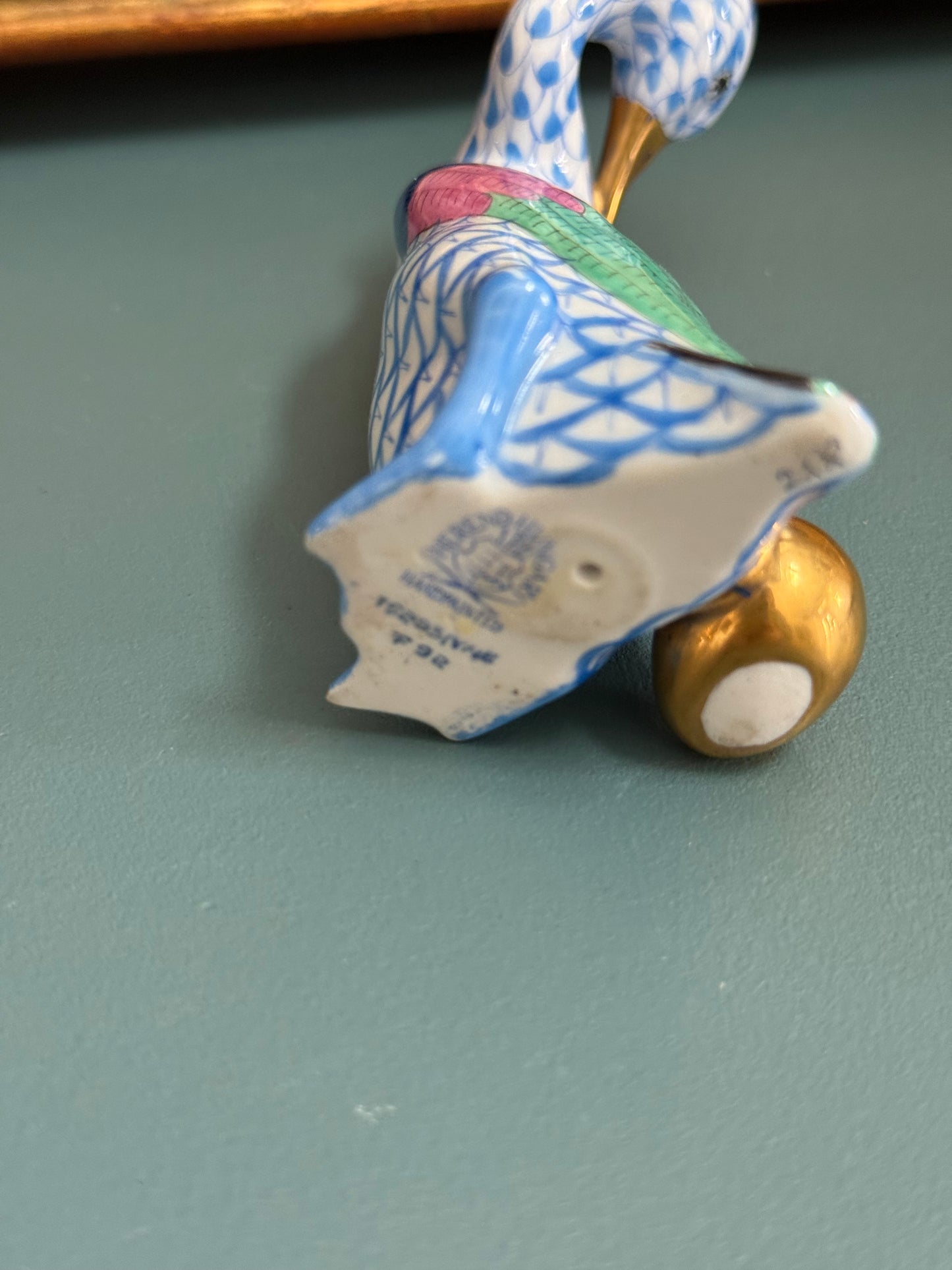 Herend Hungary Hand-Painted Porcelain Goose