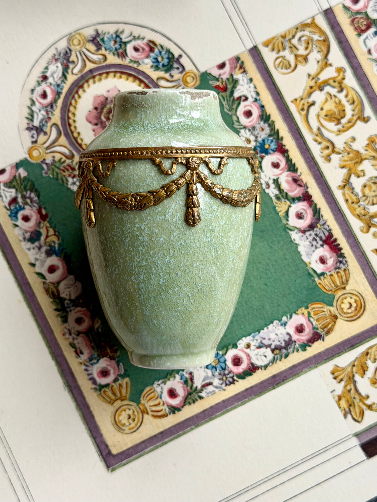 Antique Paul Milet Sèvres Porcelain Vase with Gilt-Bronze Mounts, c. 1911–1930