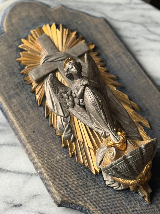 Antique French Holy Water Font