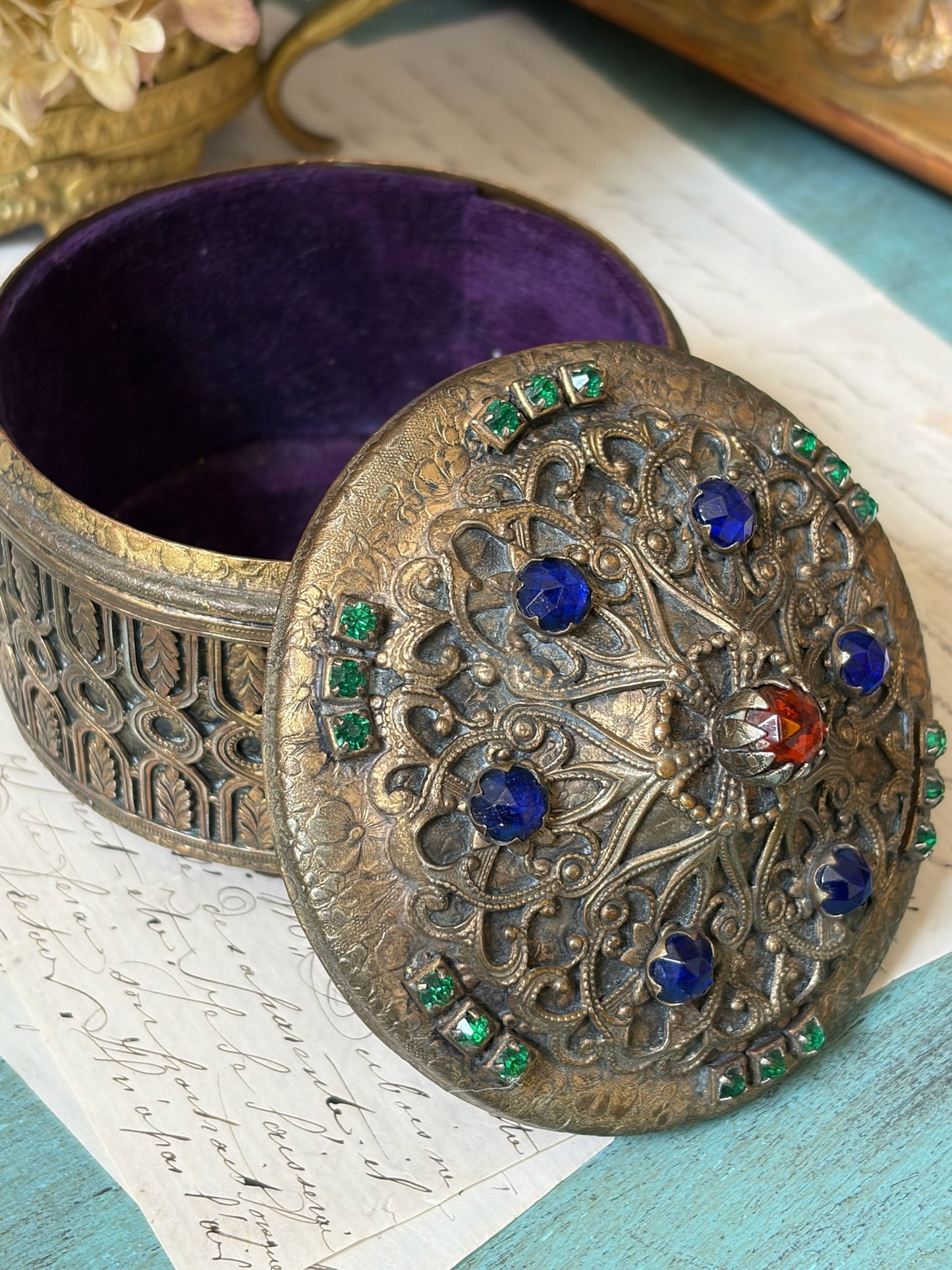 Early 20th Century Czech Jeweled Trinket Box