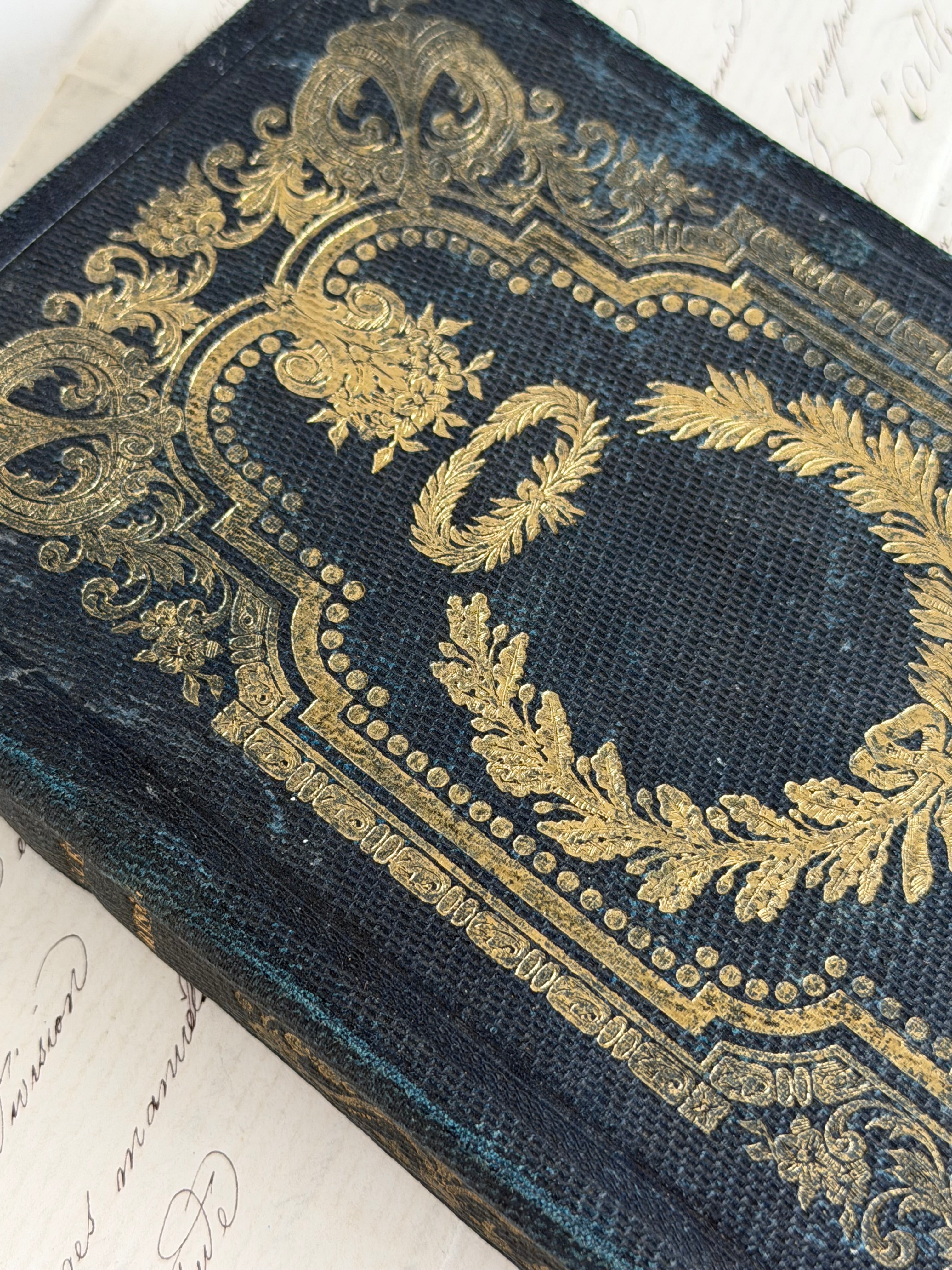 Antique French Cartonnage Book