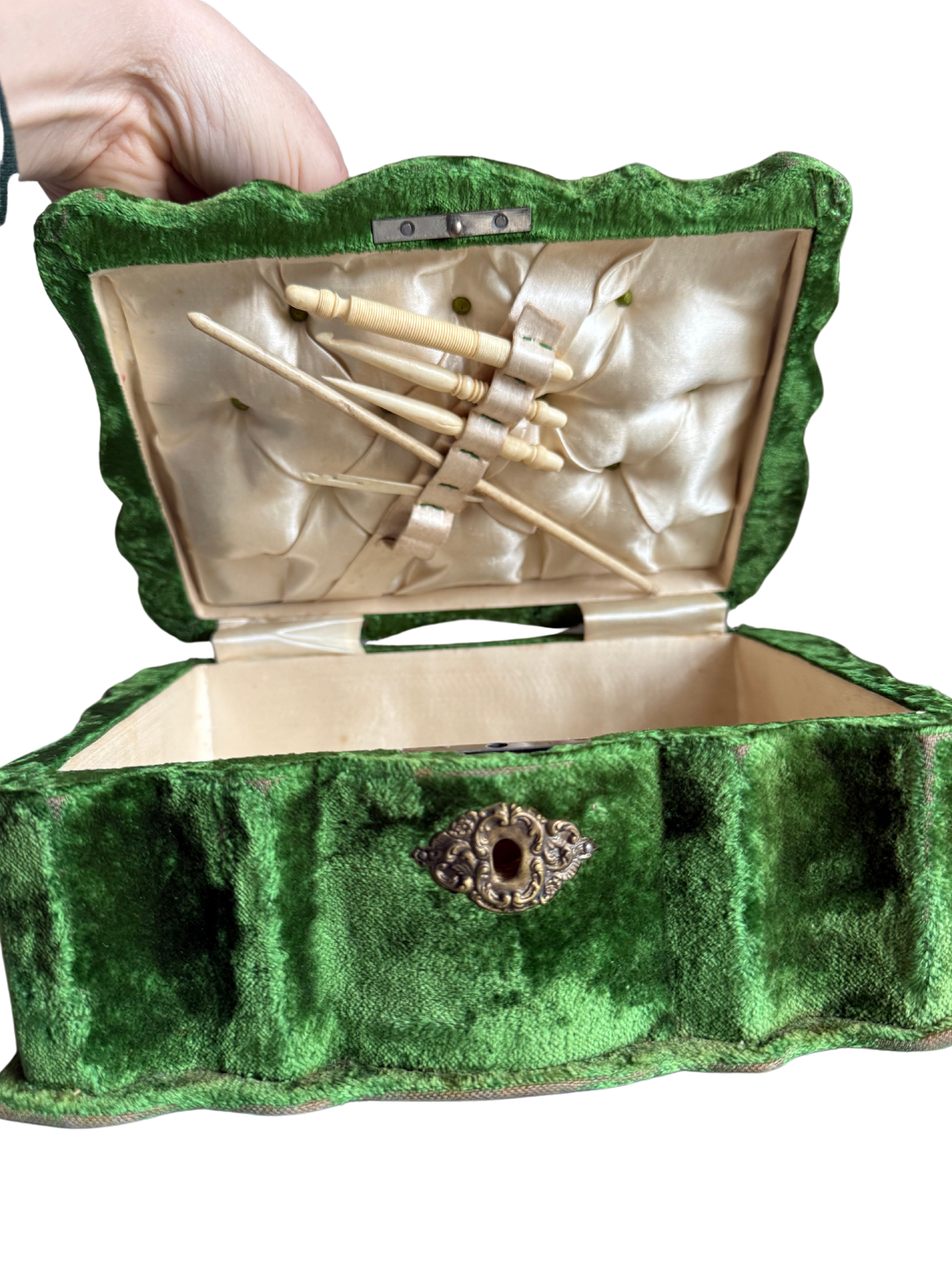 French Antique Velvet Box