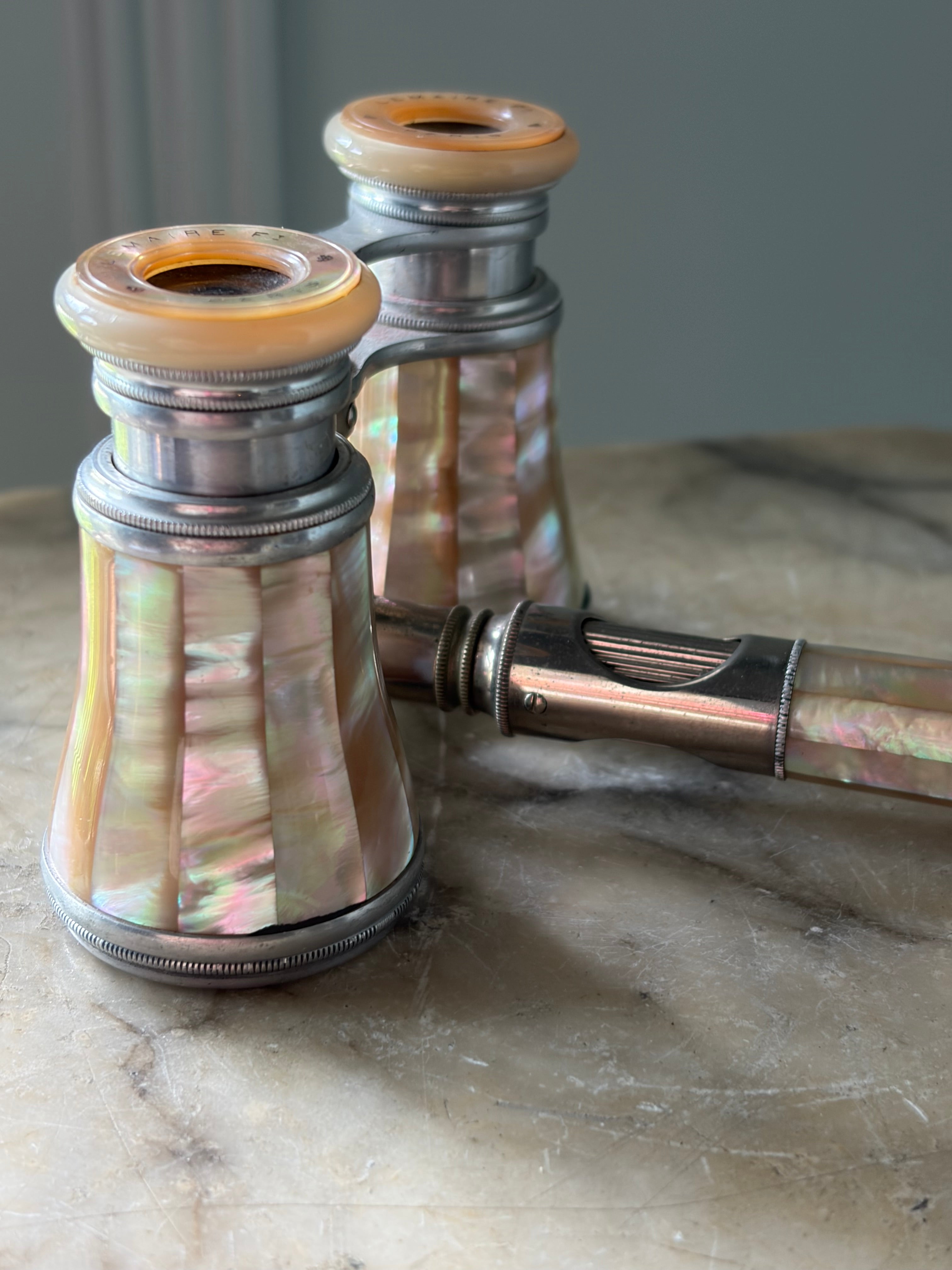 Antique La Maire Paris Mother of Pearl Opera Glasses