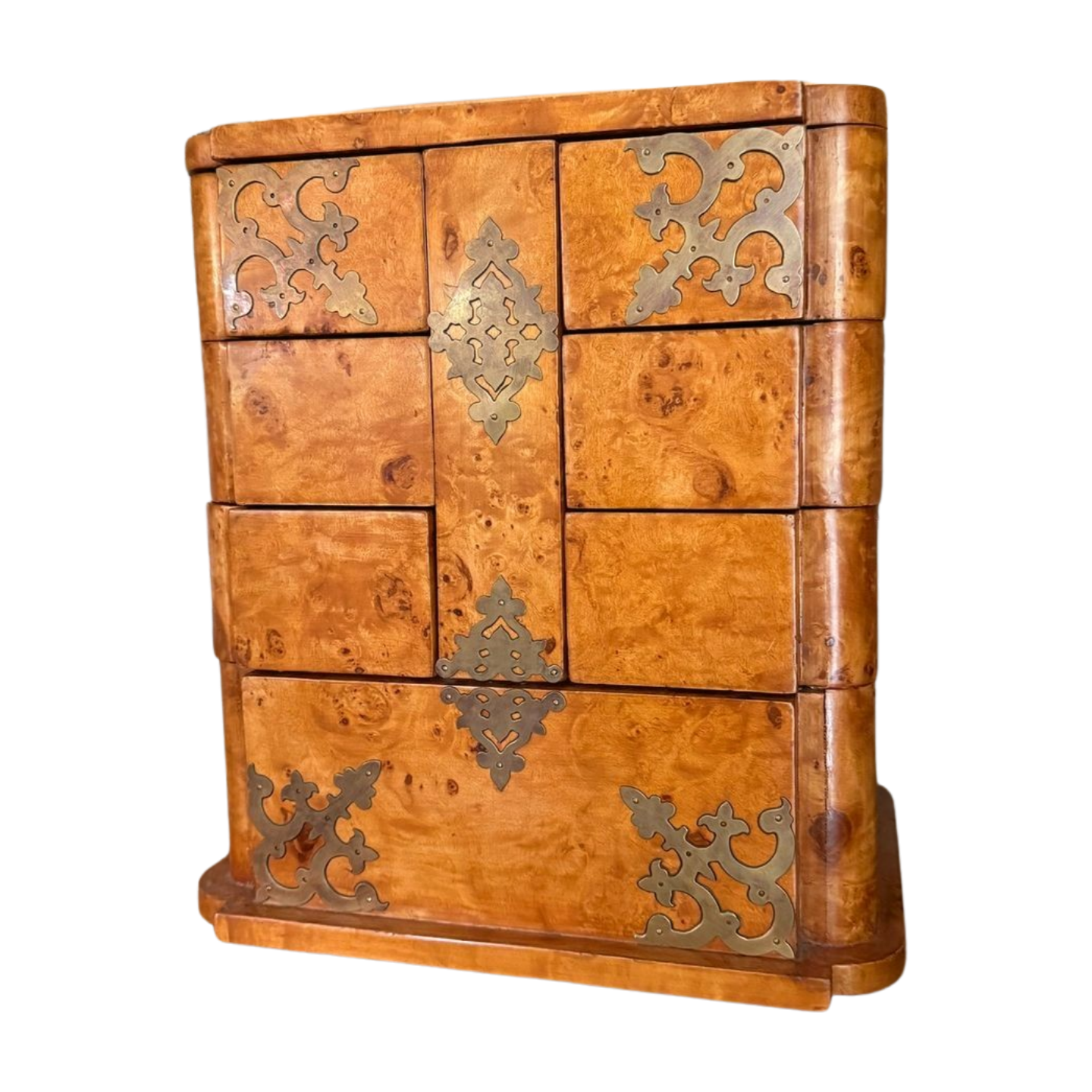 Art Deco Burl Wood Jewerly Box