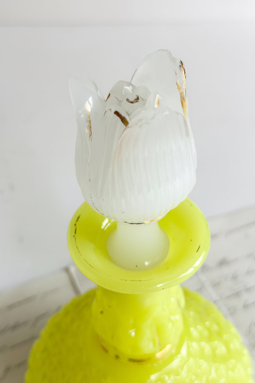Antique Yellow Baccarat Opaline Scent Bottle