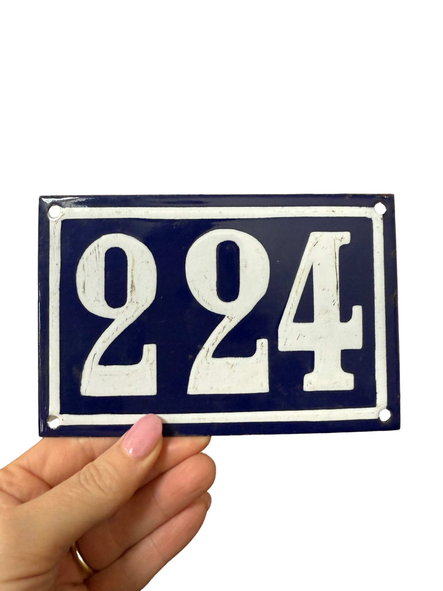 French Enamel House Number Sign