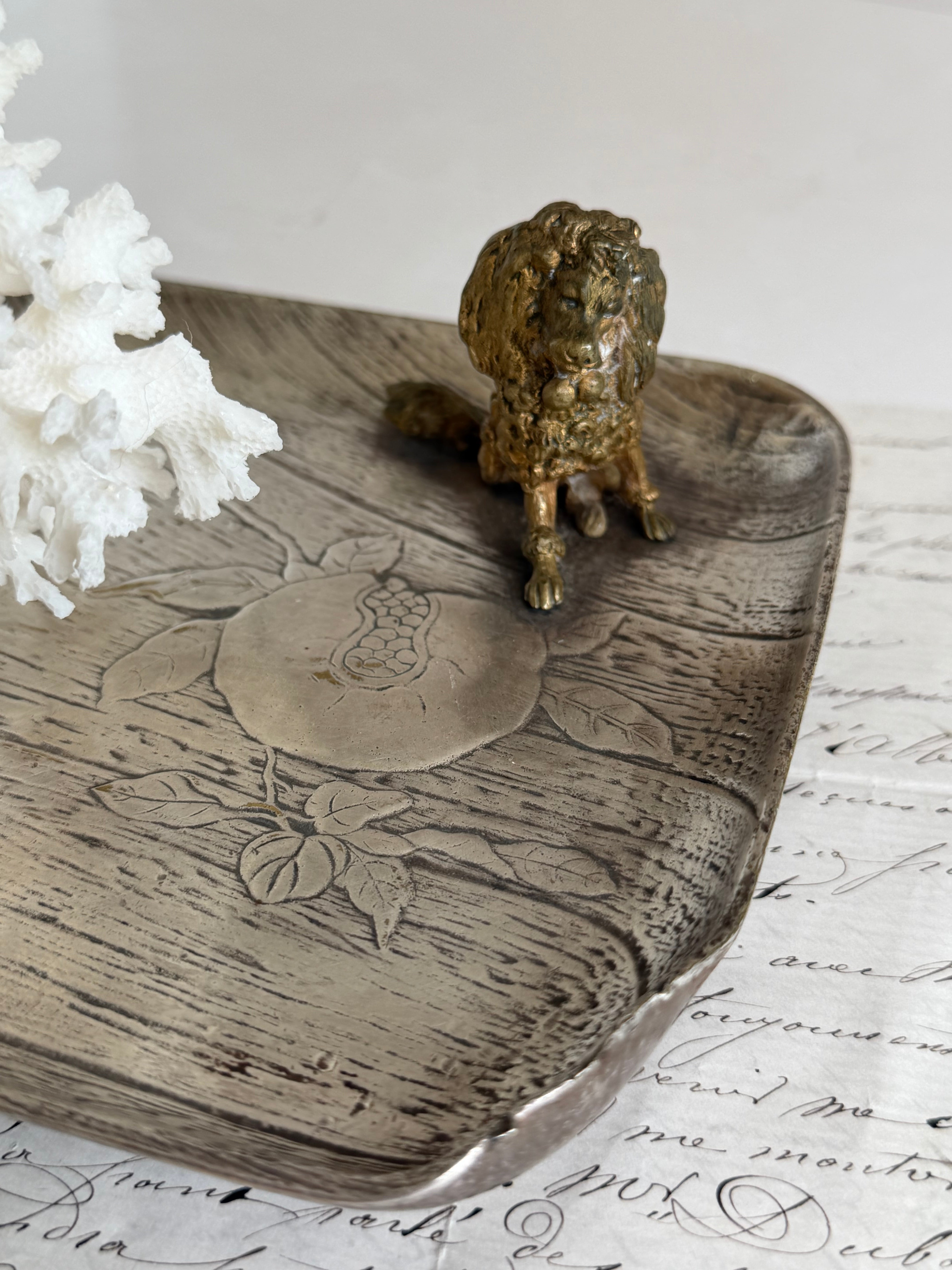 Antique Dog Tray