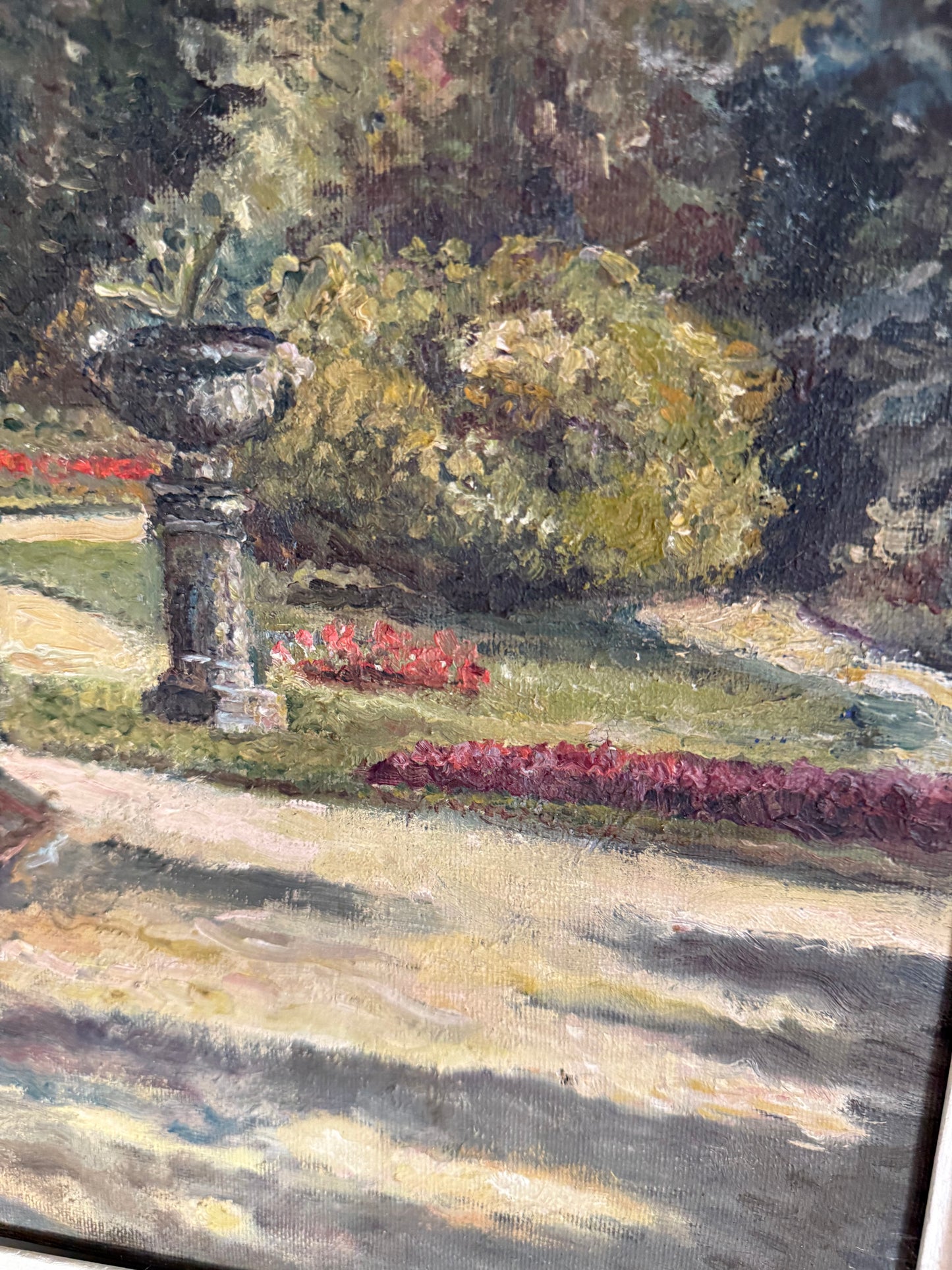 Antique French Garden Painting