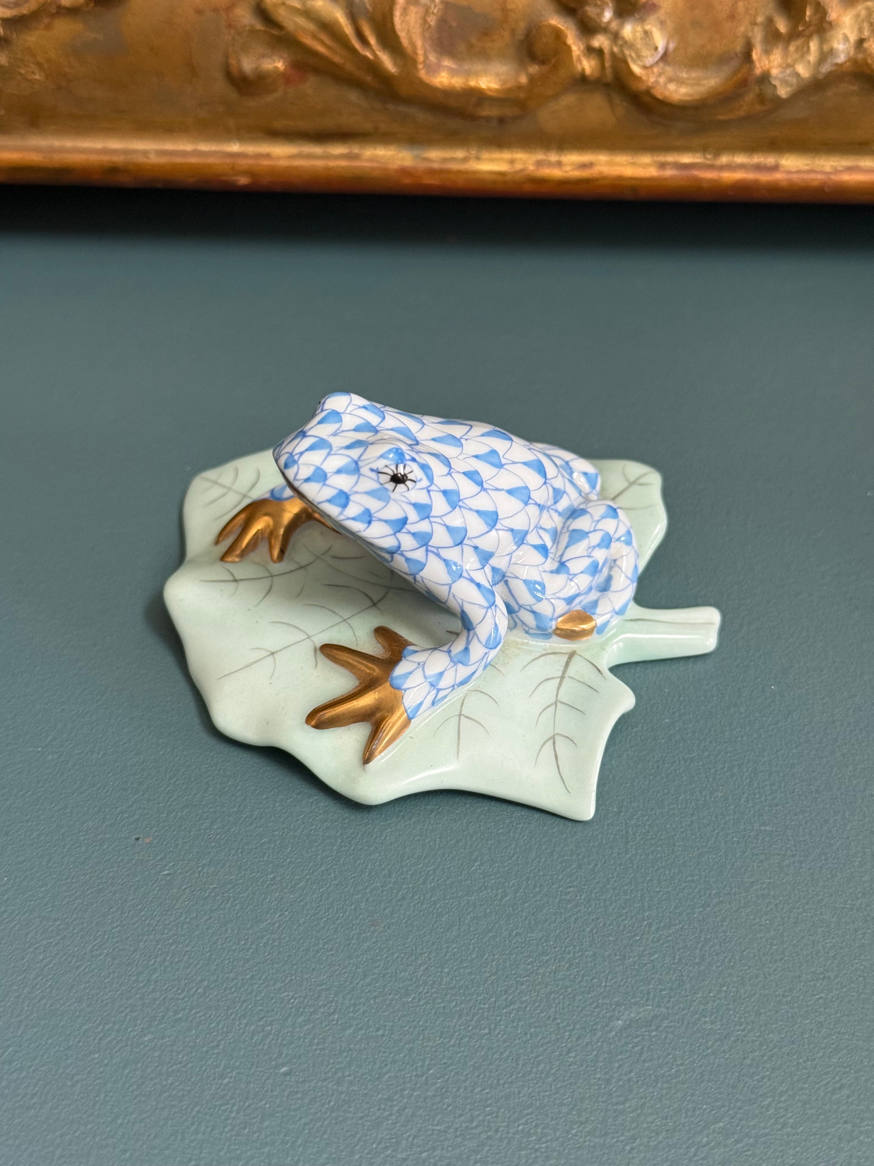 Herend Hand-Painted Porcelain Frog