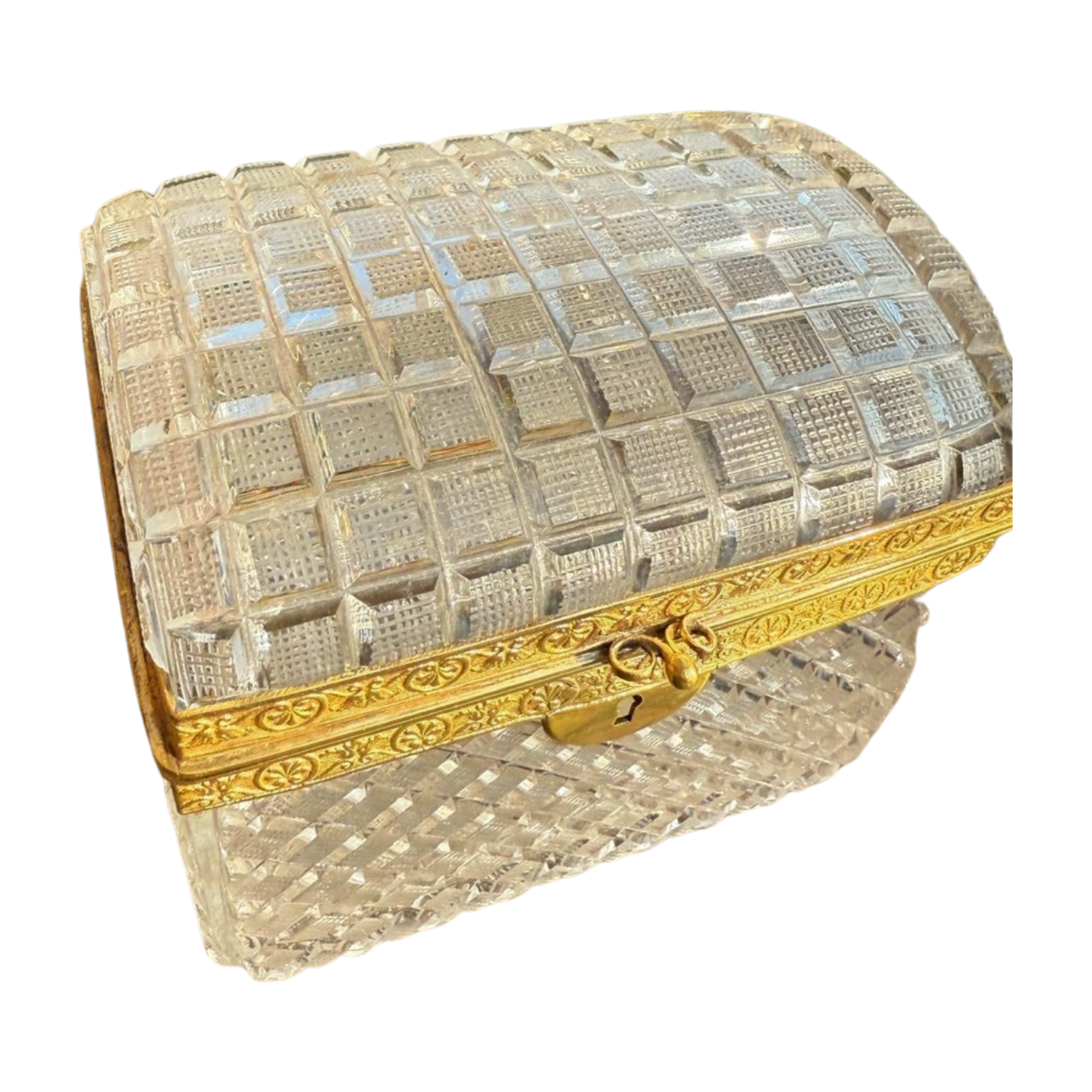Antique French Crystal Casket