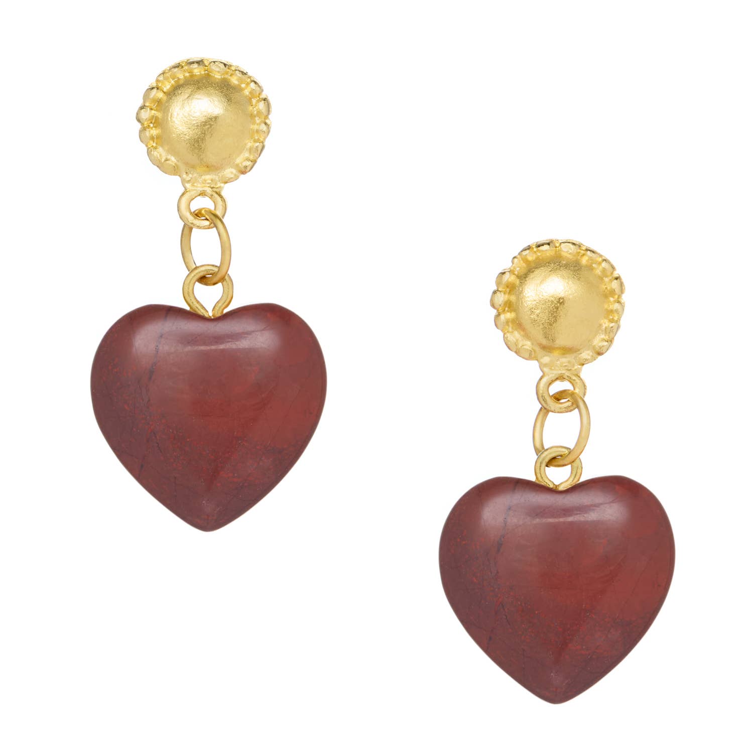 Loren Heart Earrings : White Turquoise
