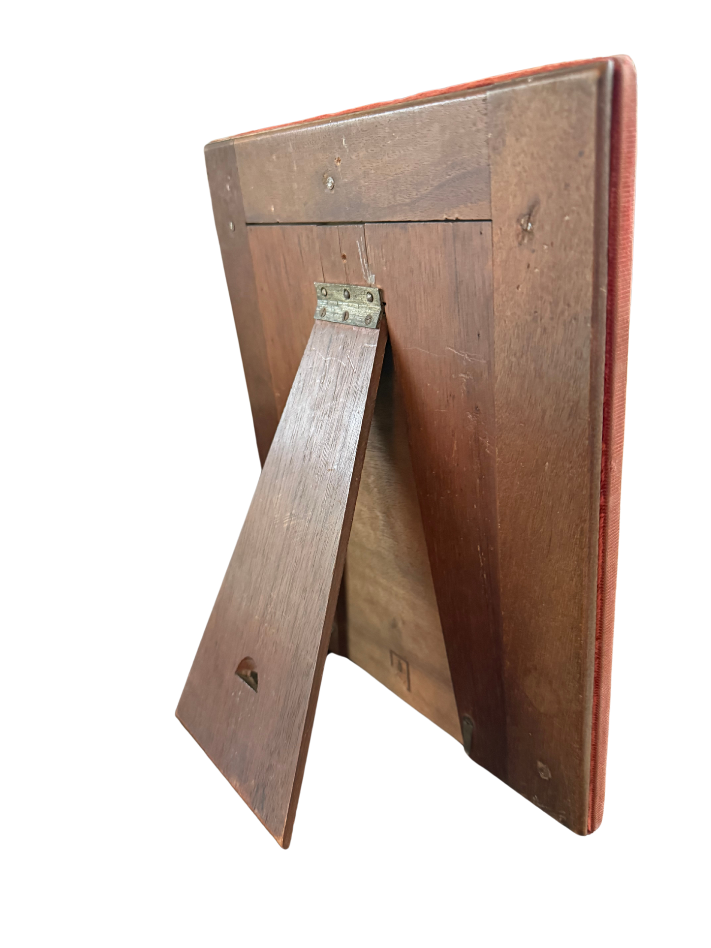 Antique French Velvet Frame with Embroidered Detail