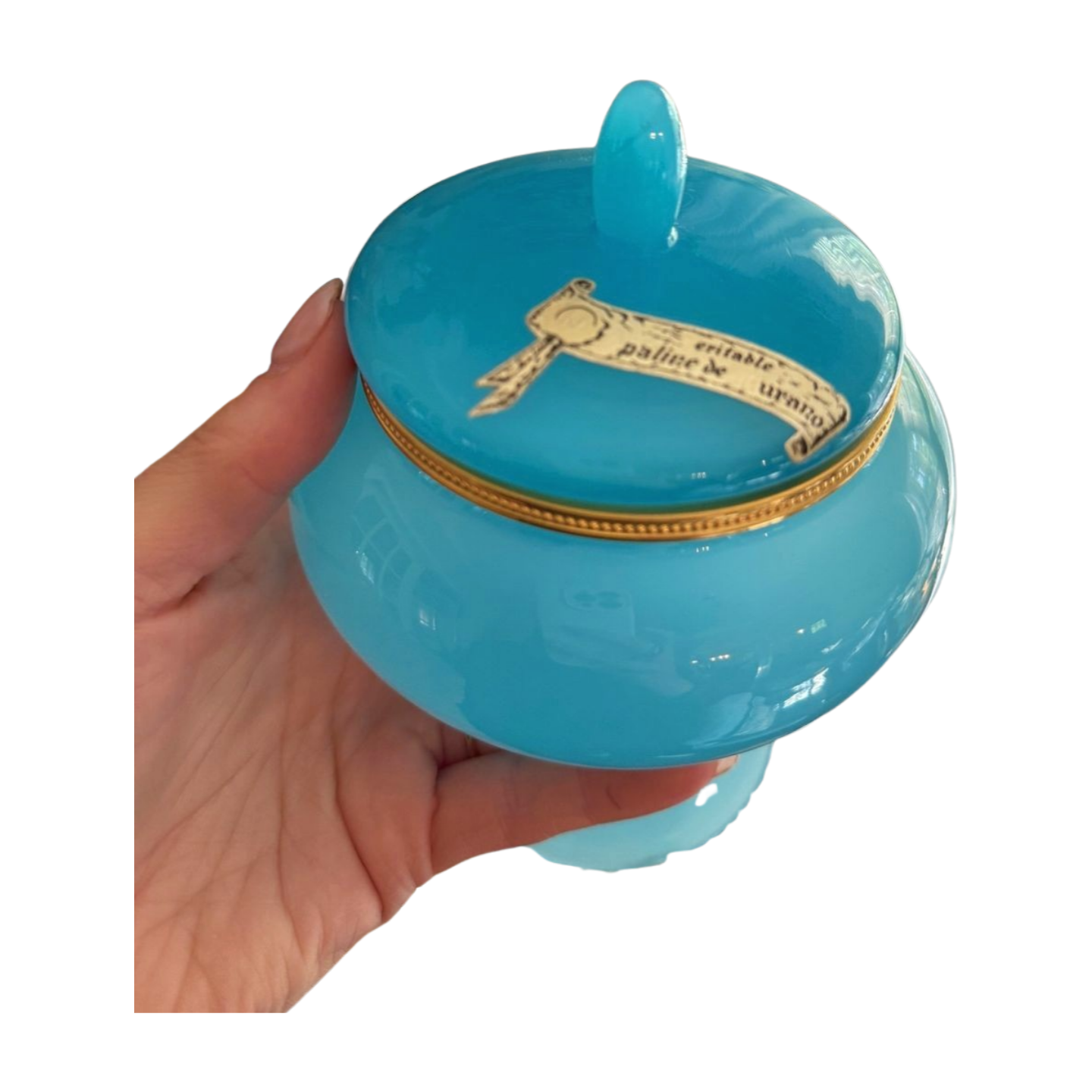 Antique Opaline Lidded Piece