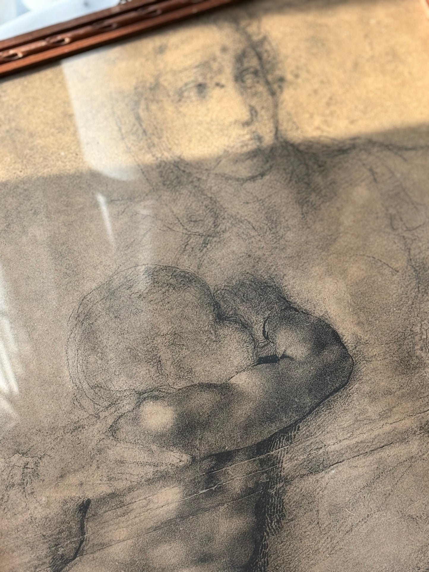 Antique French Academic Study - Mother & Child