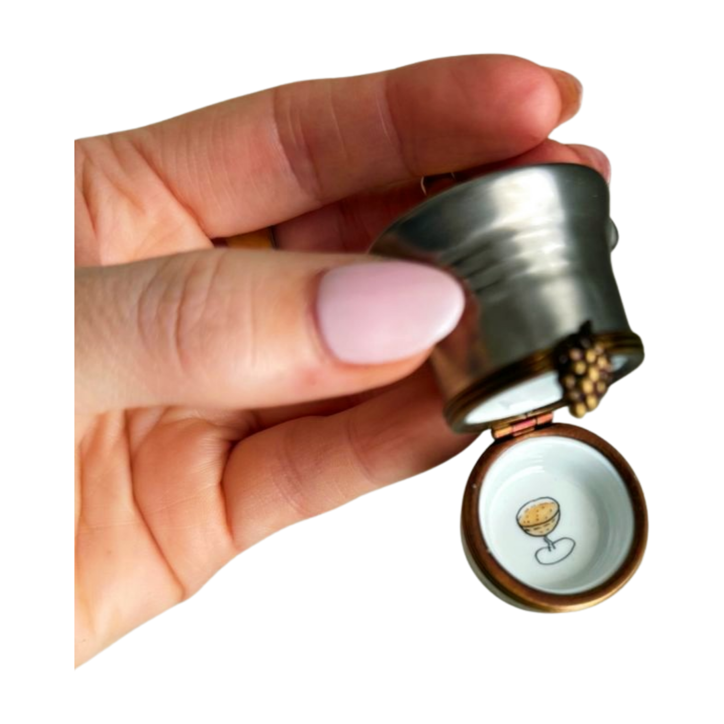 Limoges Champagne Bucket Trinket Box