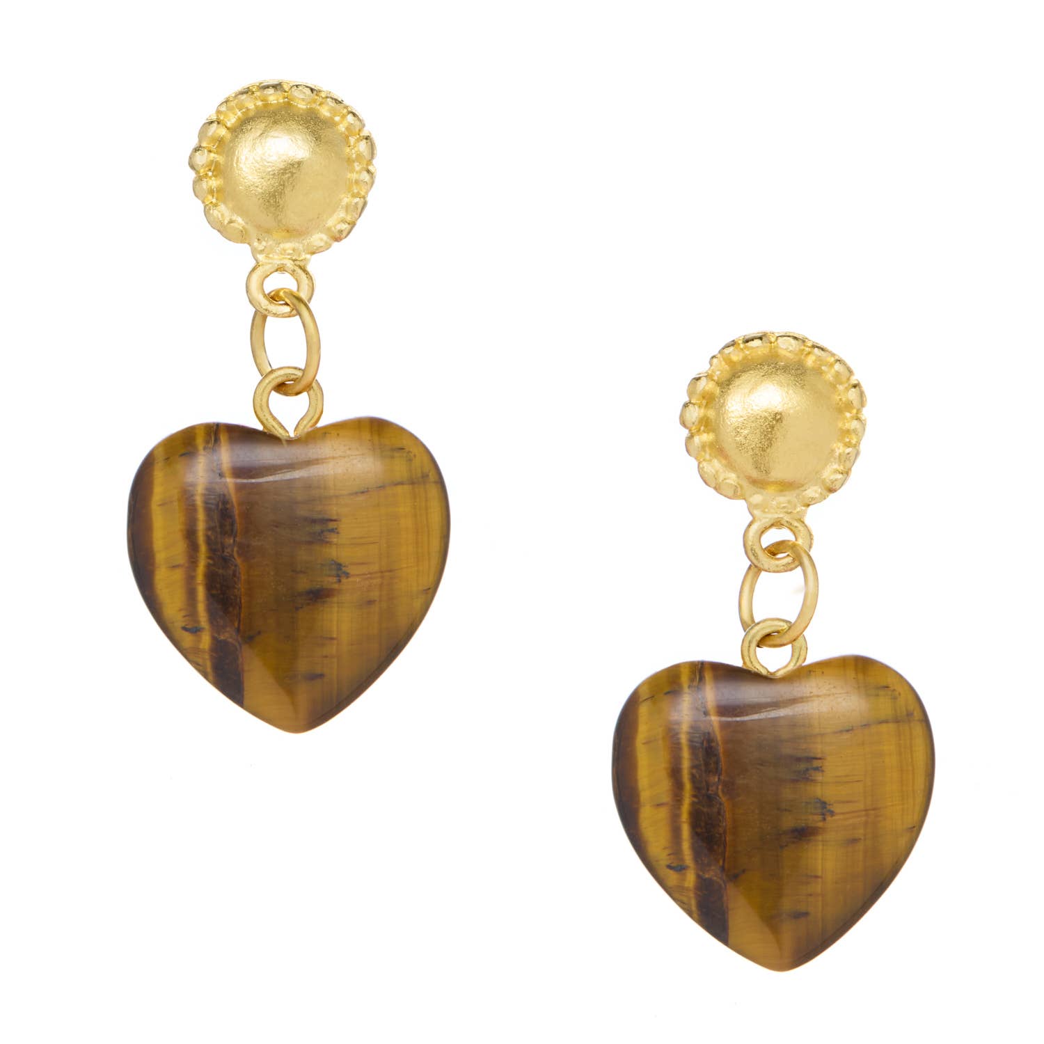 Loren Heart Earrings : White Turquoise
