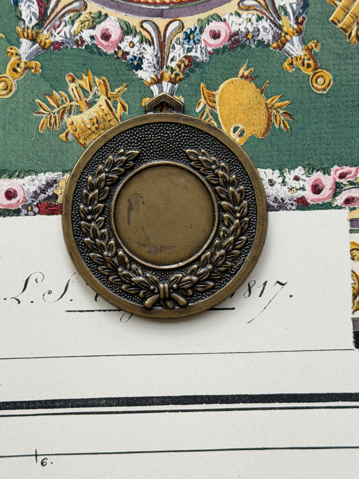 Vintage French Sports Medal with Laurel Wreath, FSGT Paris