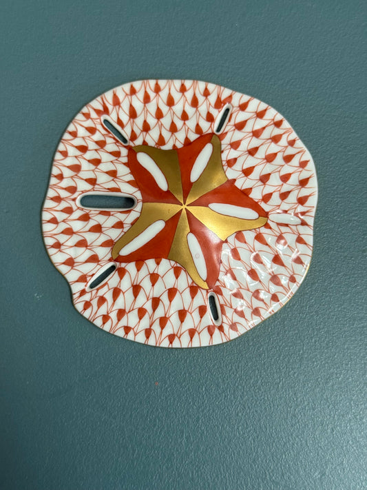 Herend Hungary Hand-Painted Porcelain Sand Dollar
