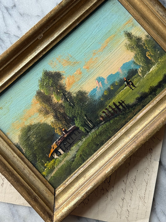 Antique French Landscape Painting