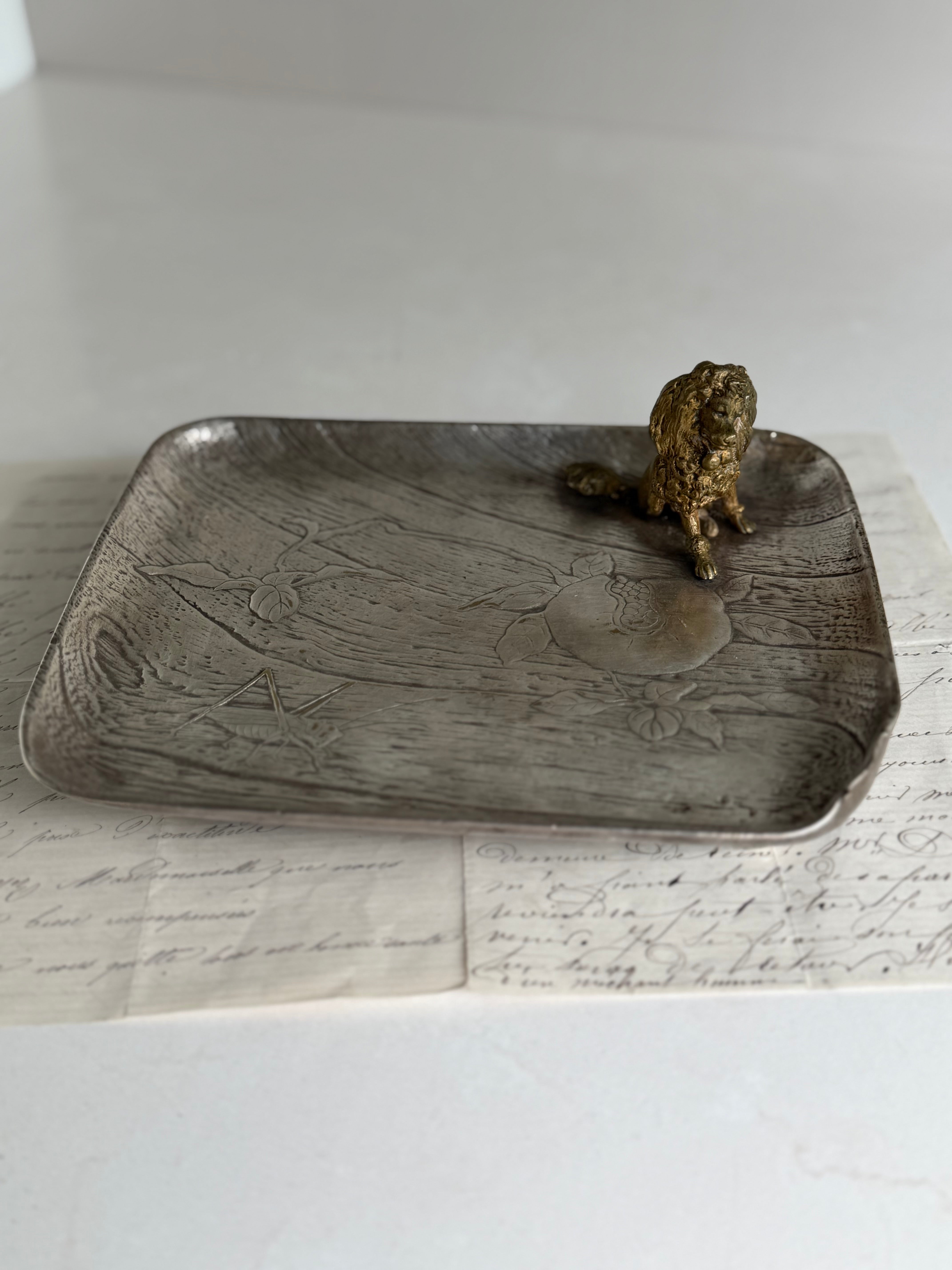 Antique Dog Tray