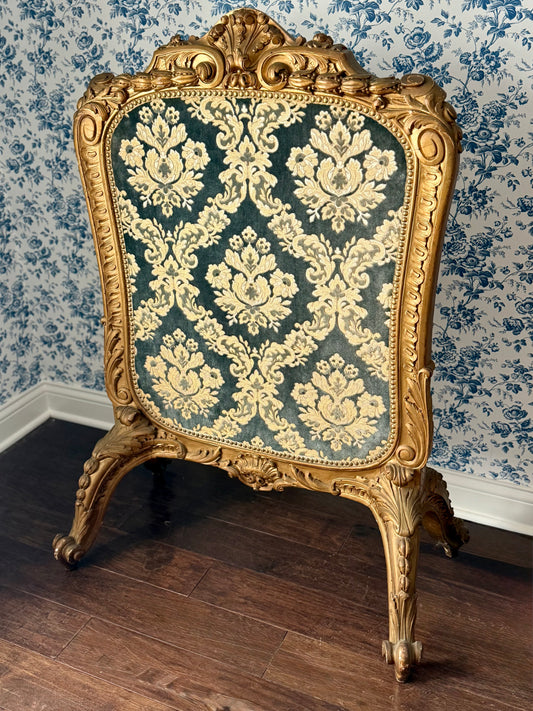 Antique French Rococo Revival Fire Screen