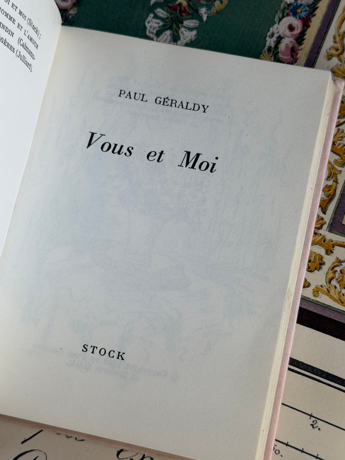 Vintage French Love Poems, Vous et Moi by Paul Géraldy, 1960