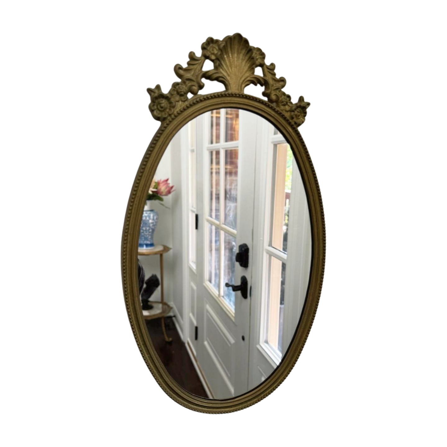 Vintage Brass Wall Mirror