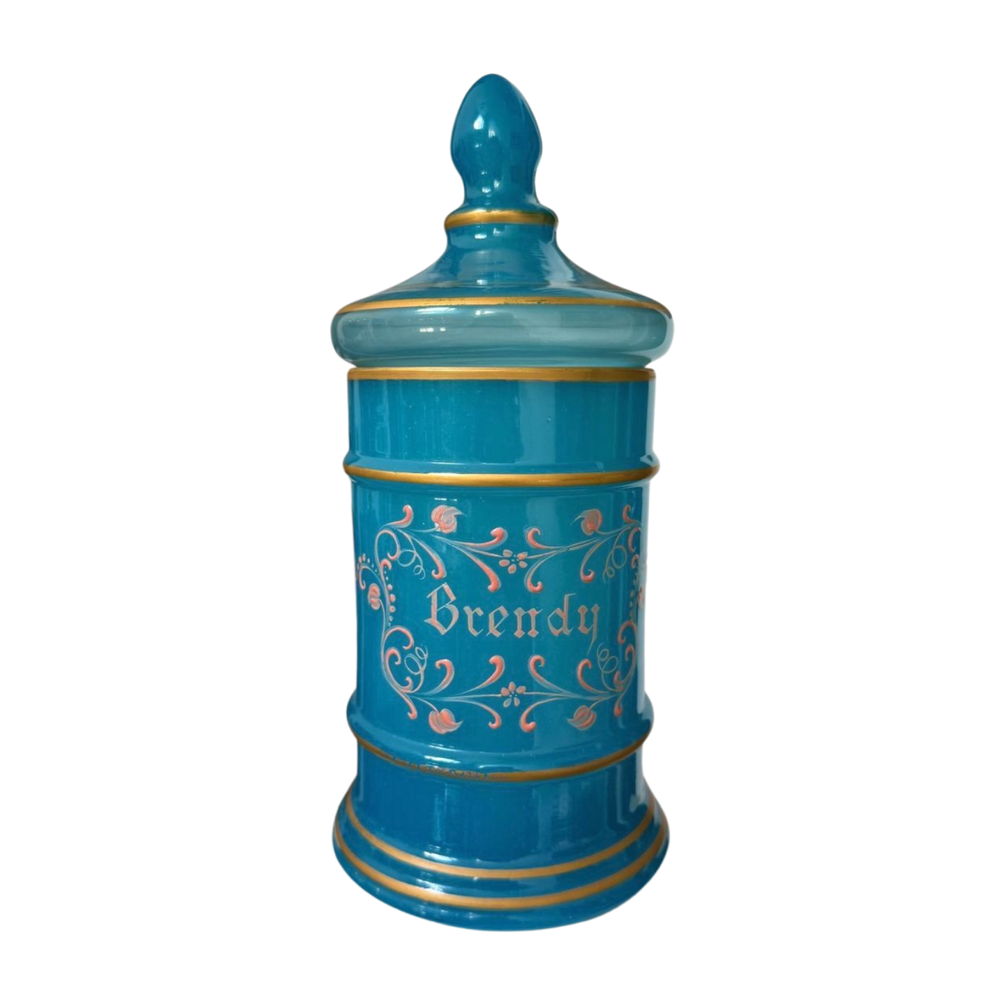 Antique French Opaline Apothecary Jar – “Brendy”