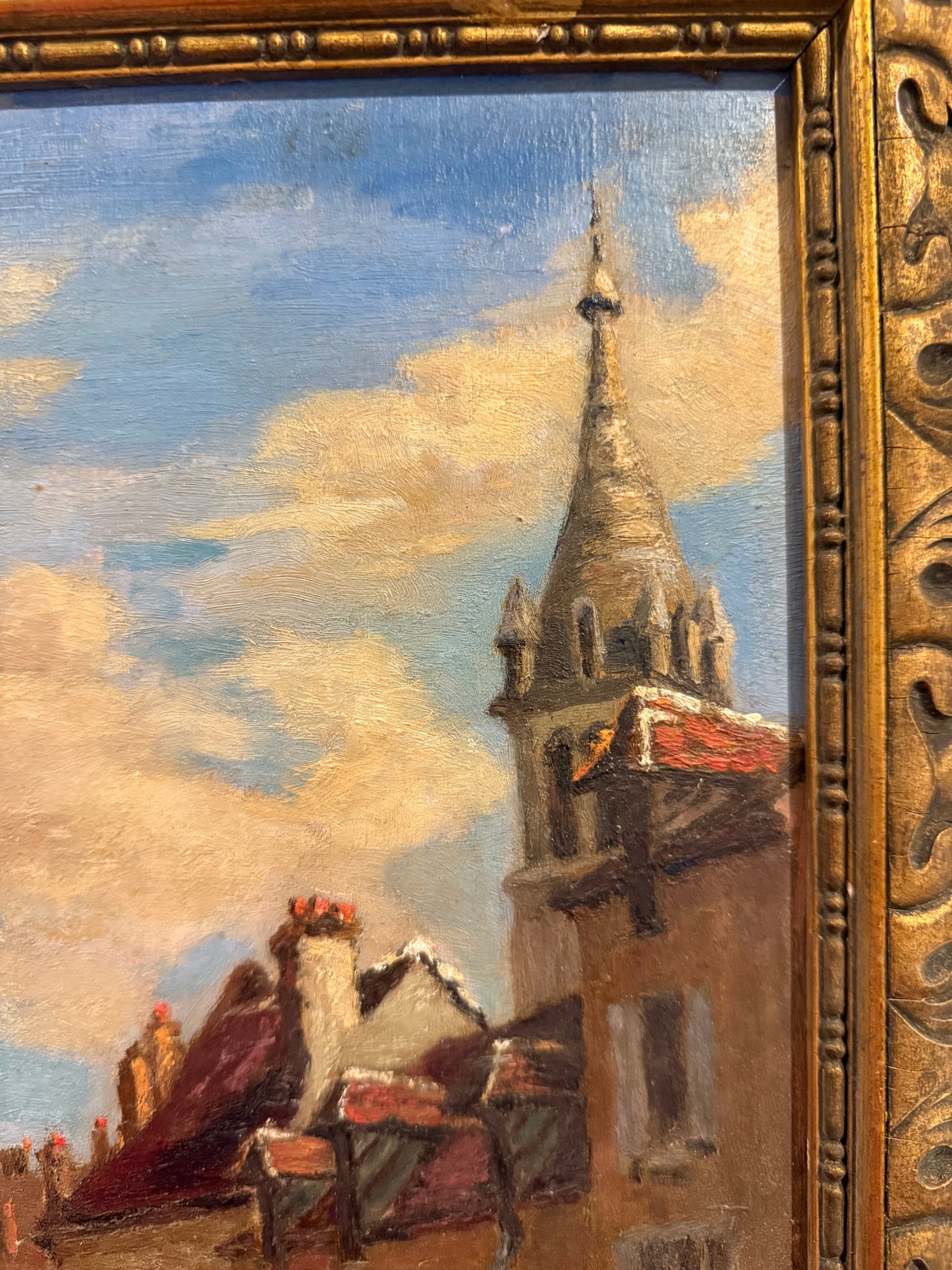 French Village Scene Painting