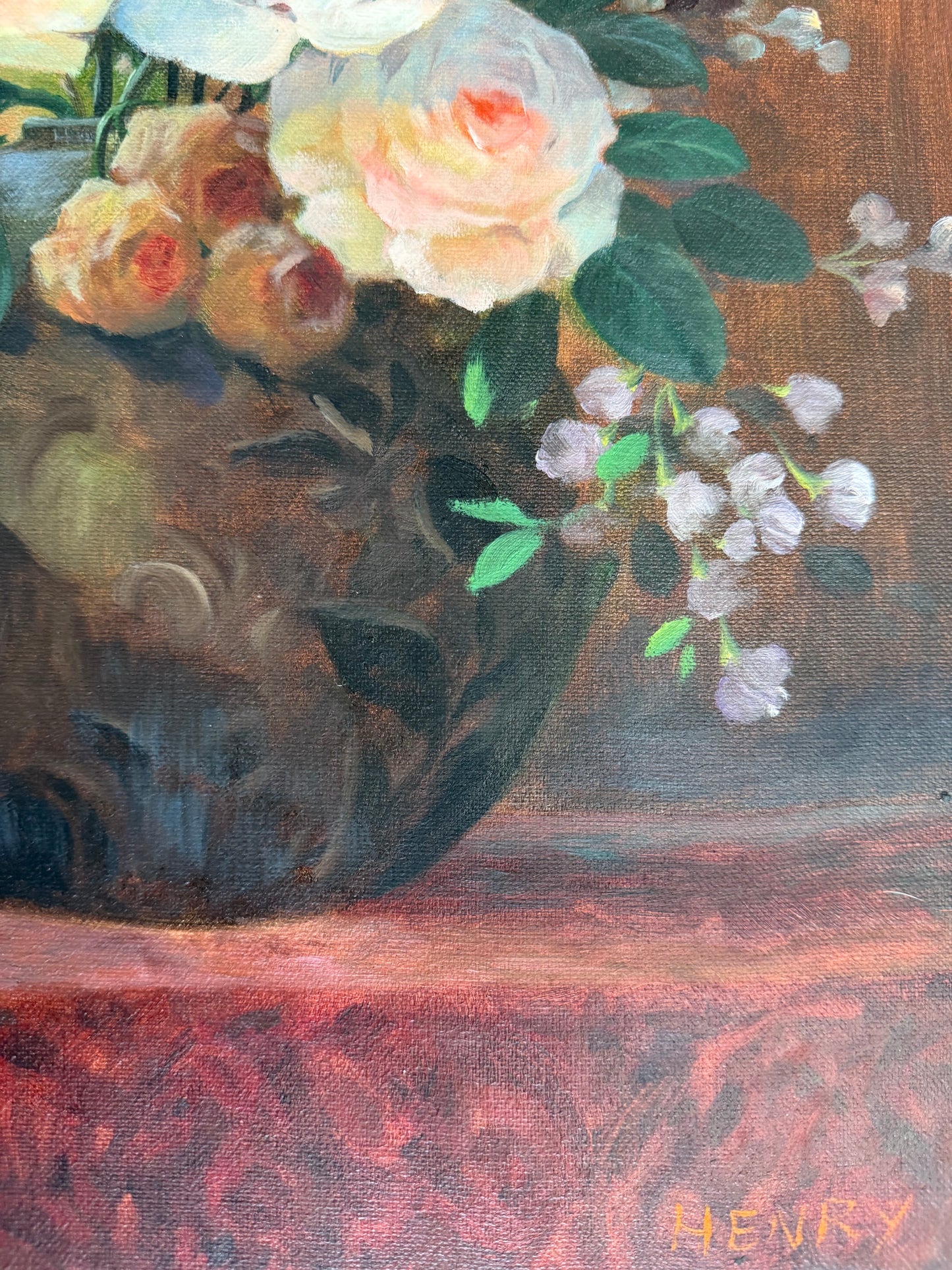 C.S. Henry – Still Life with Vase of Flowers” & Mythological Tableau