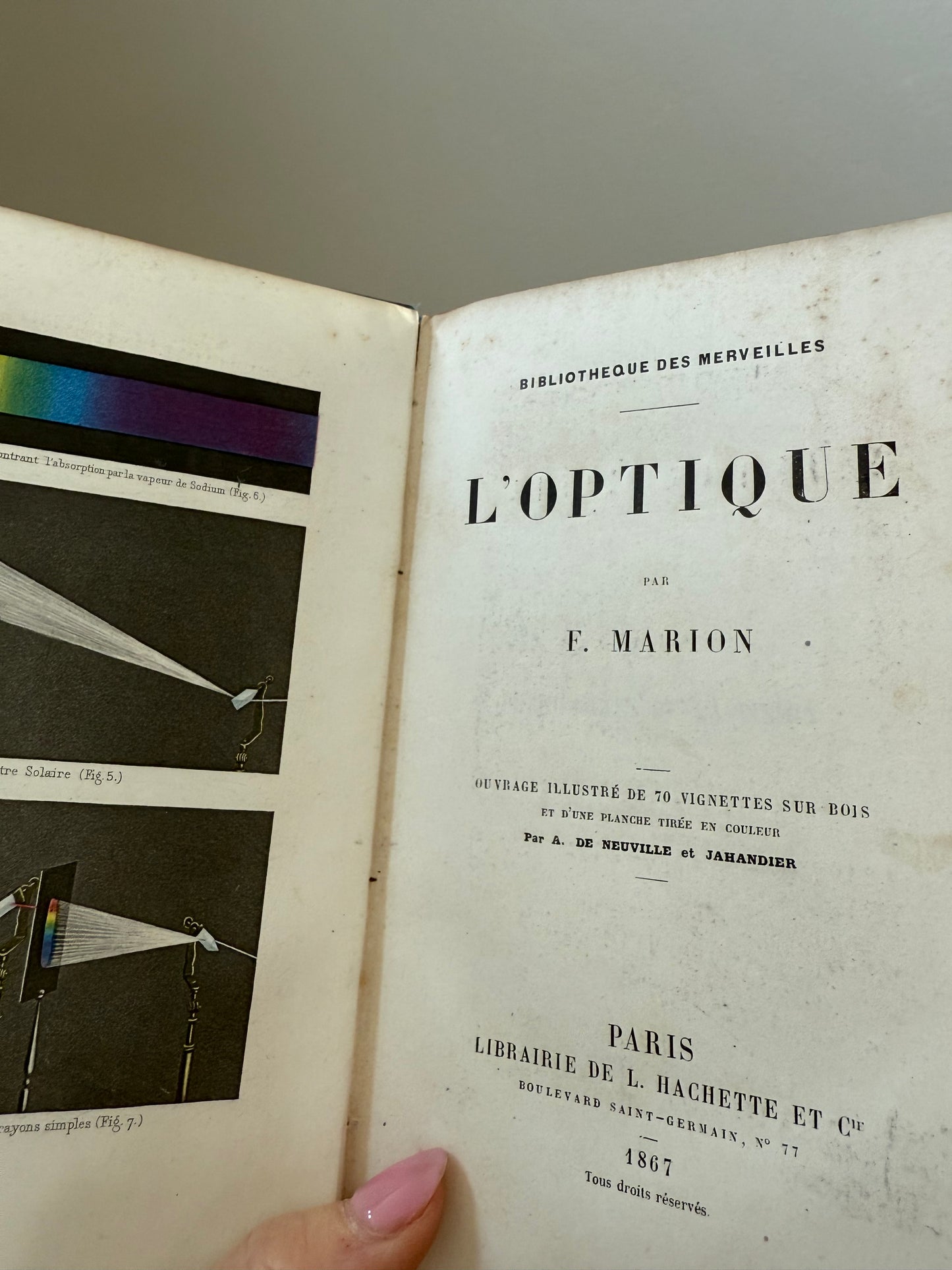 Antique French L’Optique Book