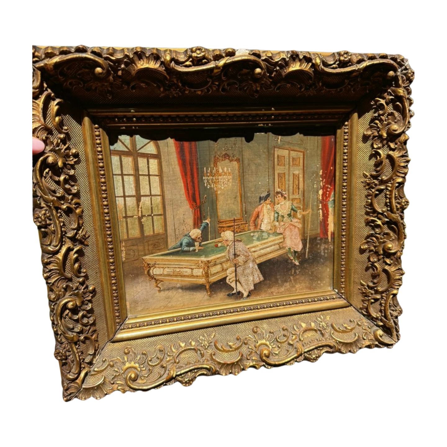 Antique French Framed Oil Painting