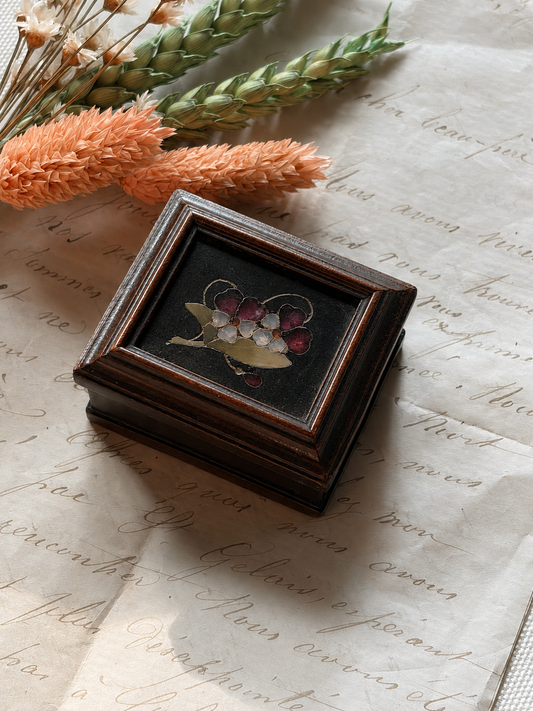 Miniature Italian Wood & Pietra Dura Box