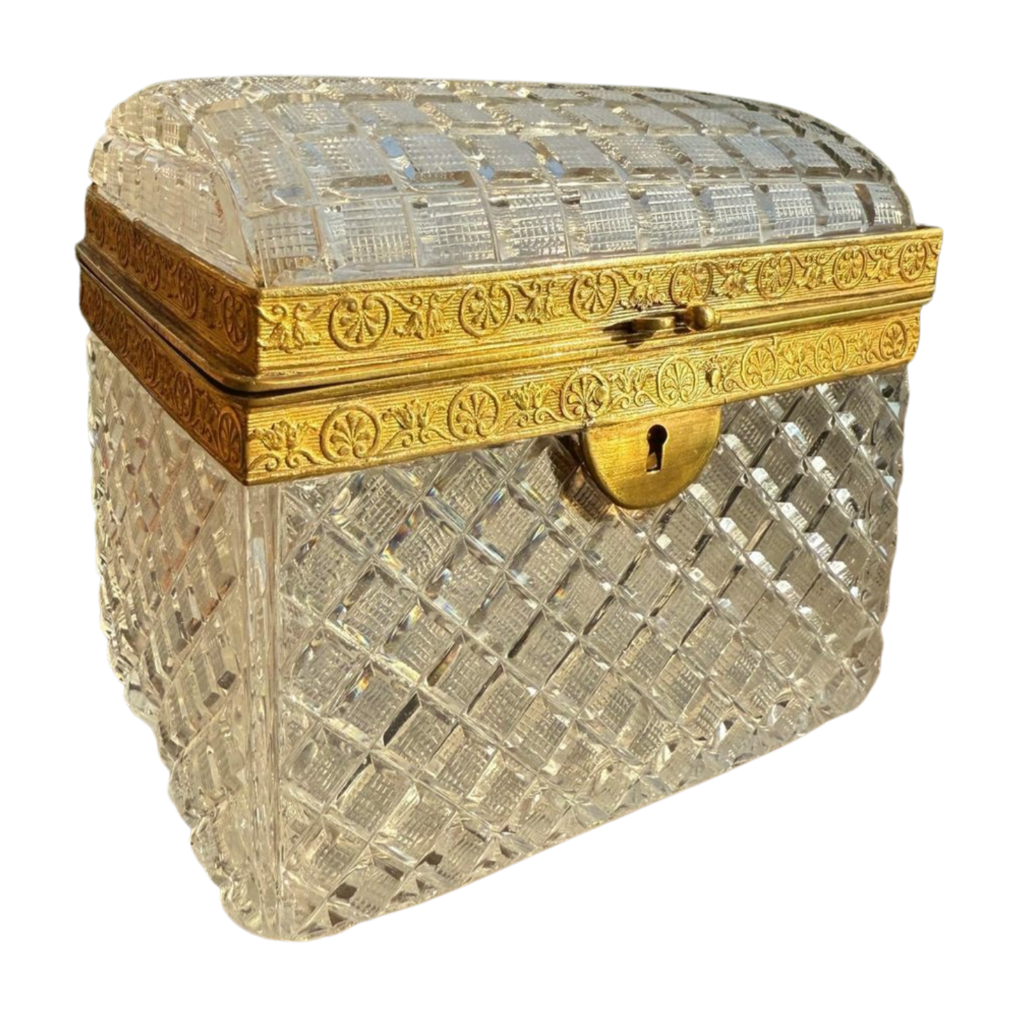 Antique French Crystal Casket