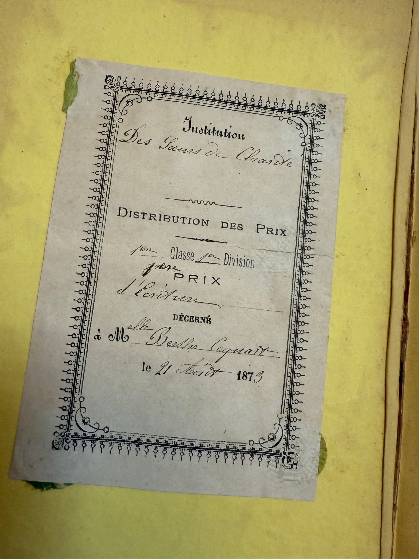 Antique French Cartonnage Book